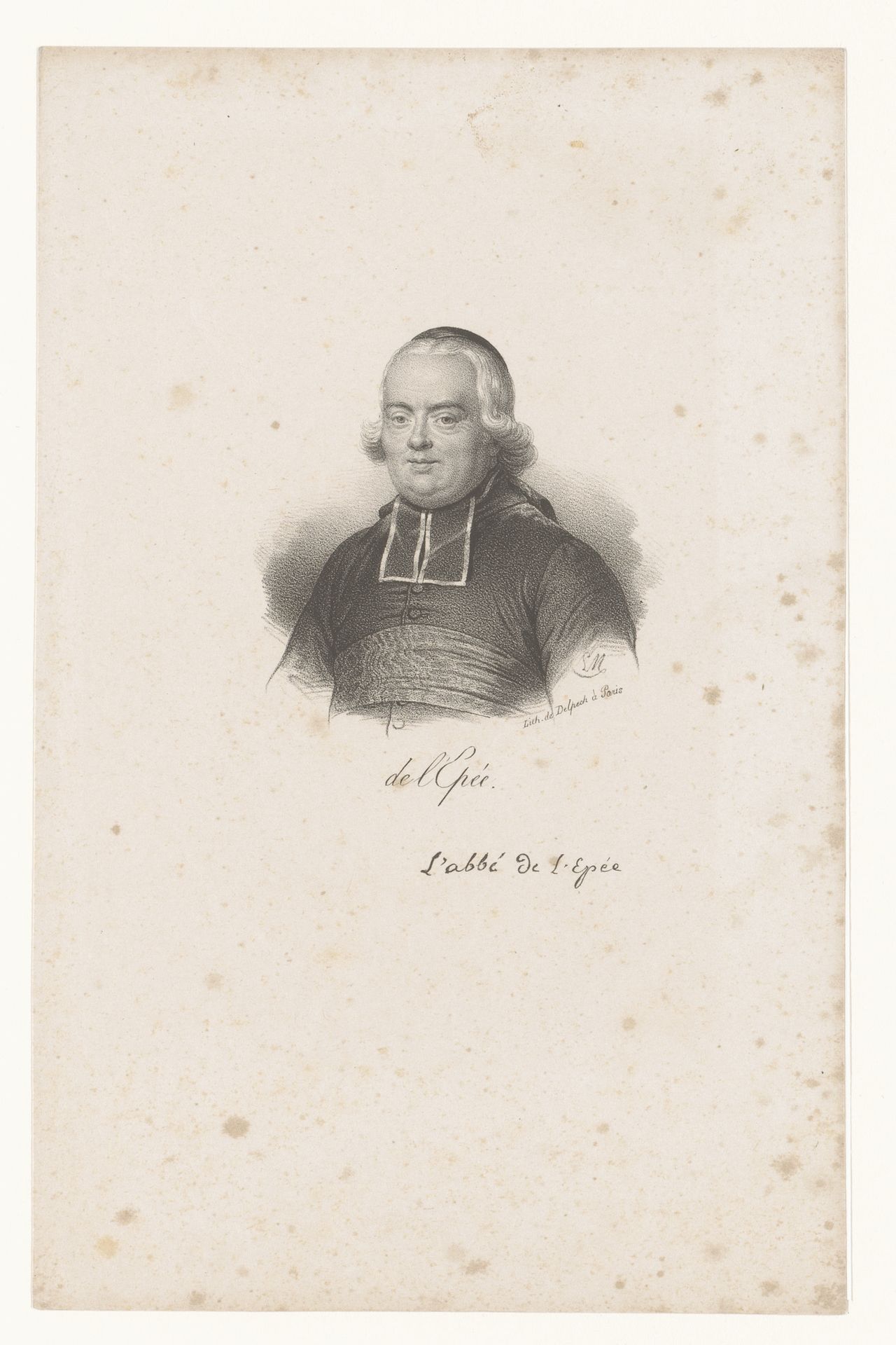 Portret van Charles-Michel de l'Epée by Nicolas Maurin