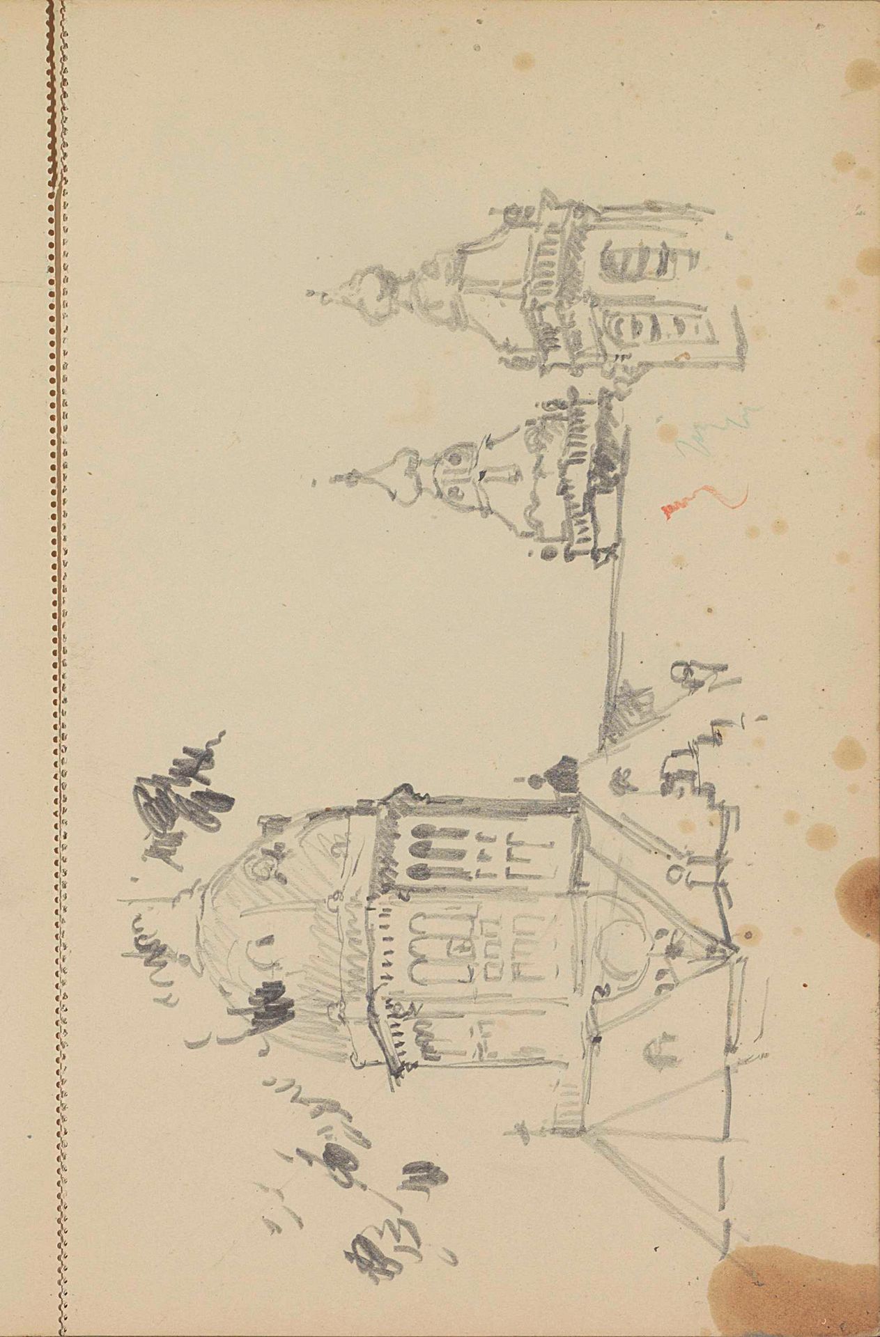 Koepel en torens van de Nicolaaskerk te Amsterdam by Cornelis Vreedenburgh