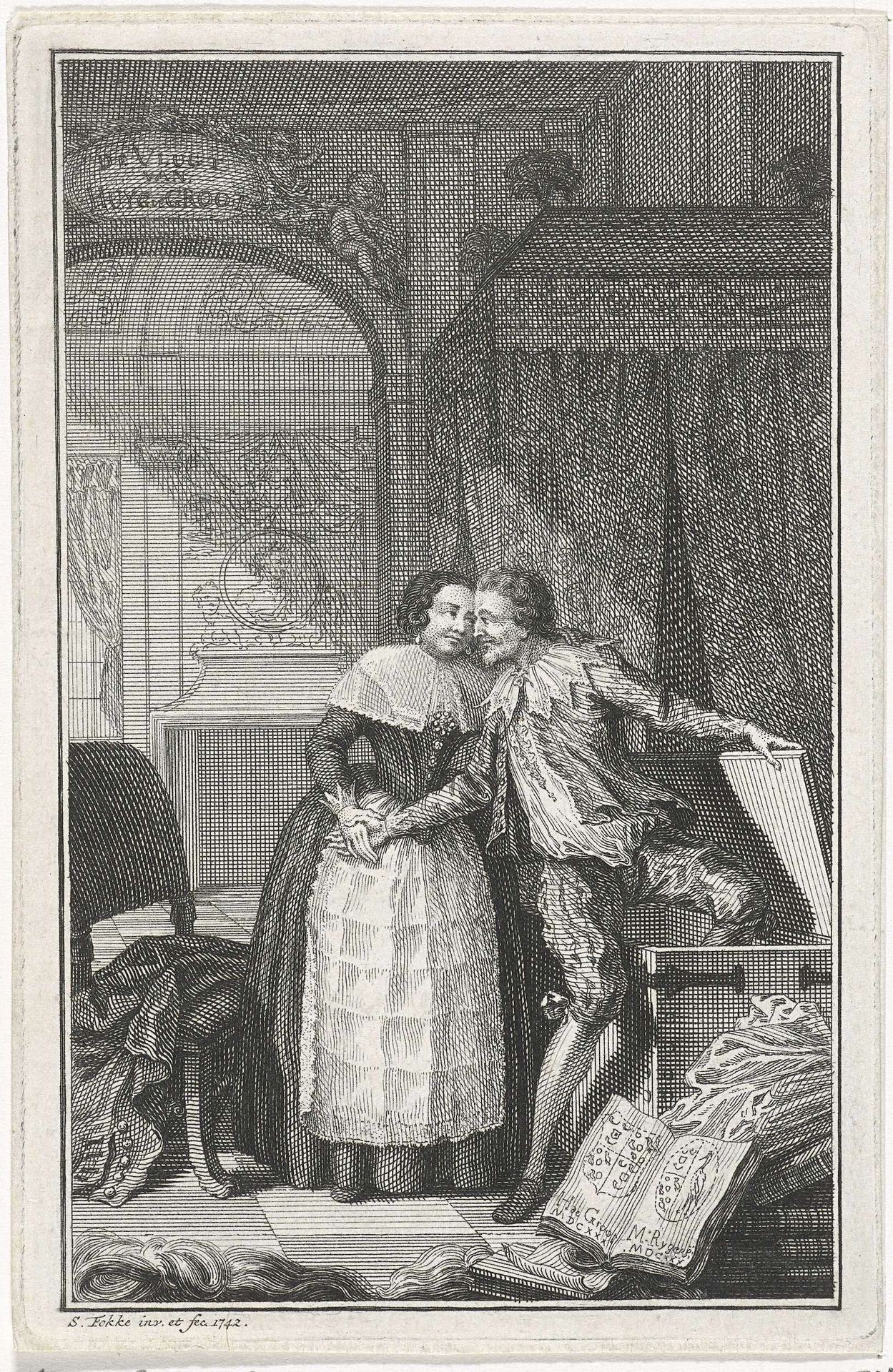 De vlucht van Hugo de Groot uit slot Loevestein by Simon Fokke
