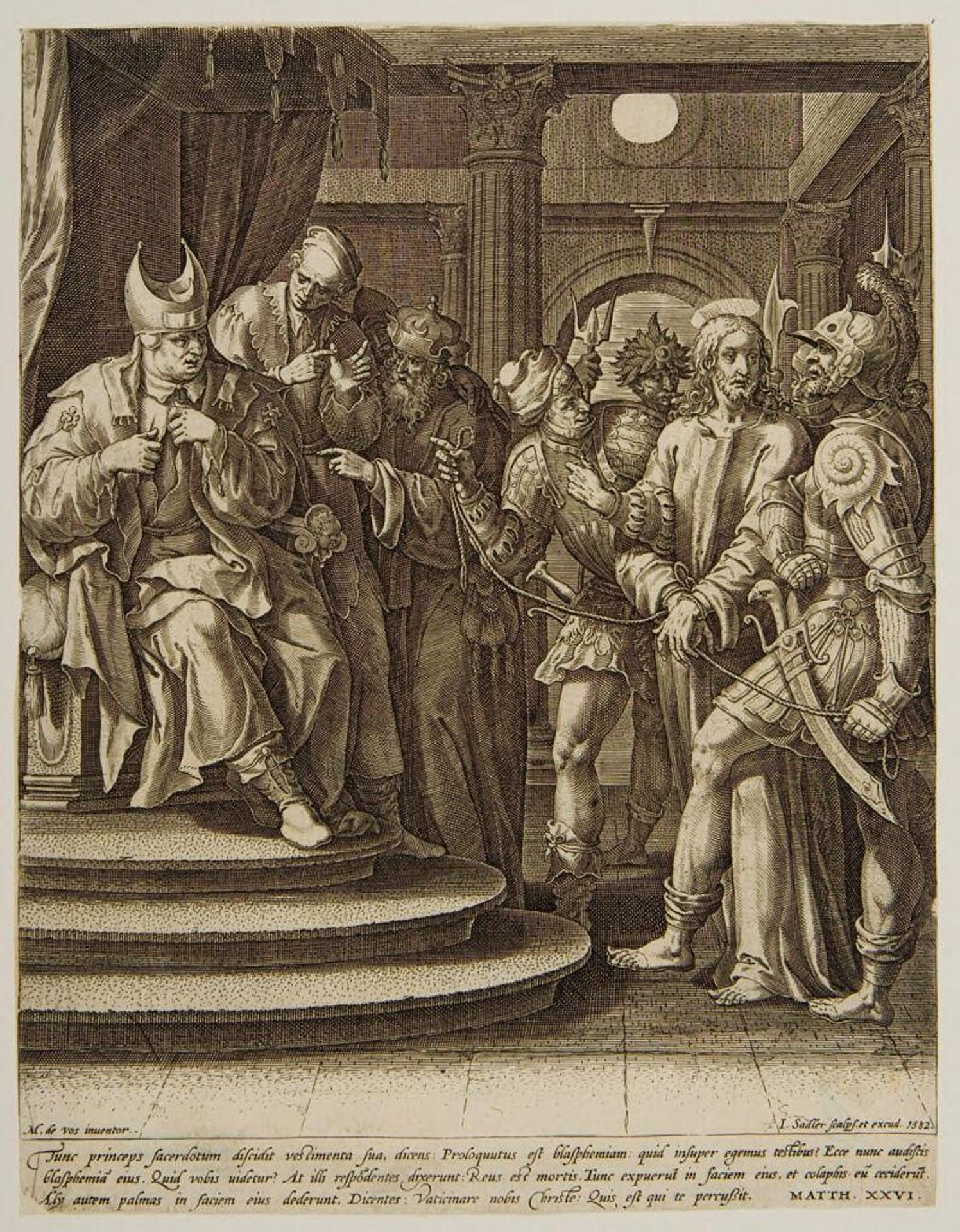 Christ Before the High Priest, Caiaphas by Johann Sadeler I
