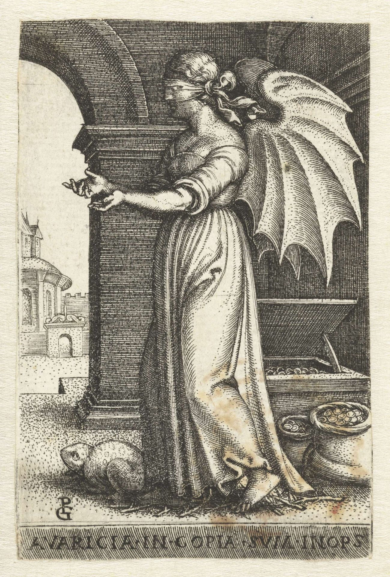 Gierigheid (Avaritia) by Georg Pencz