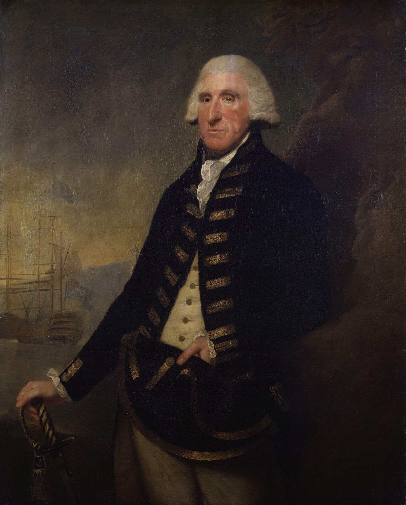 Portrait of Samuel Hood, 1st Viscount Hood by Lemuel Francis Abbott