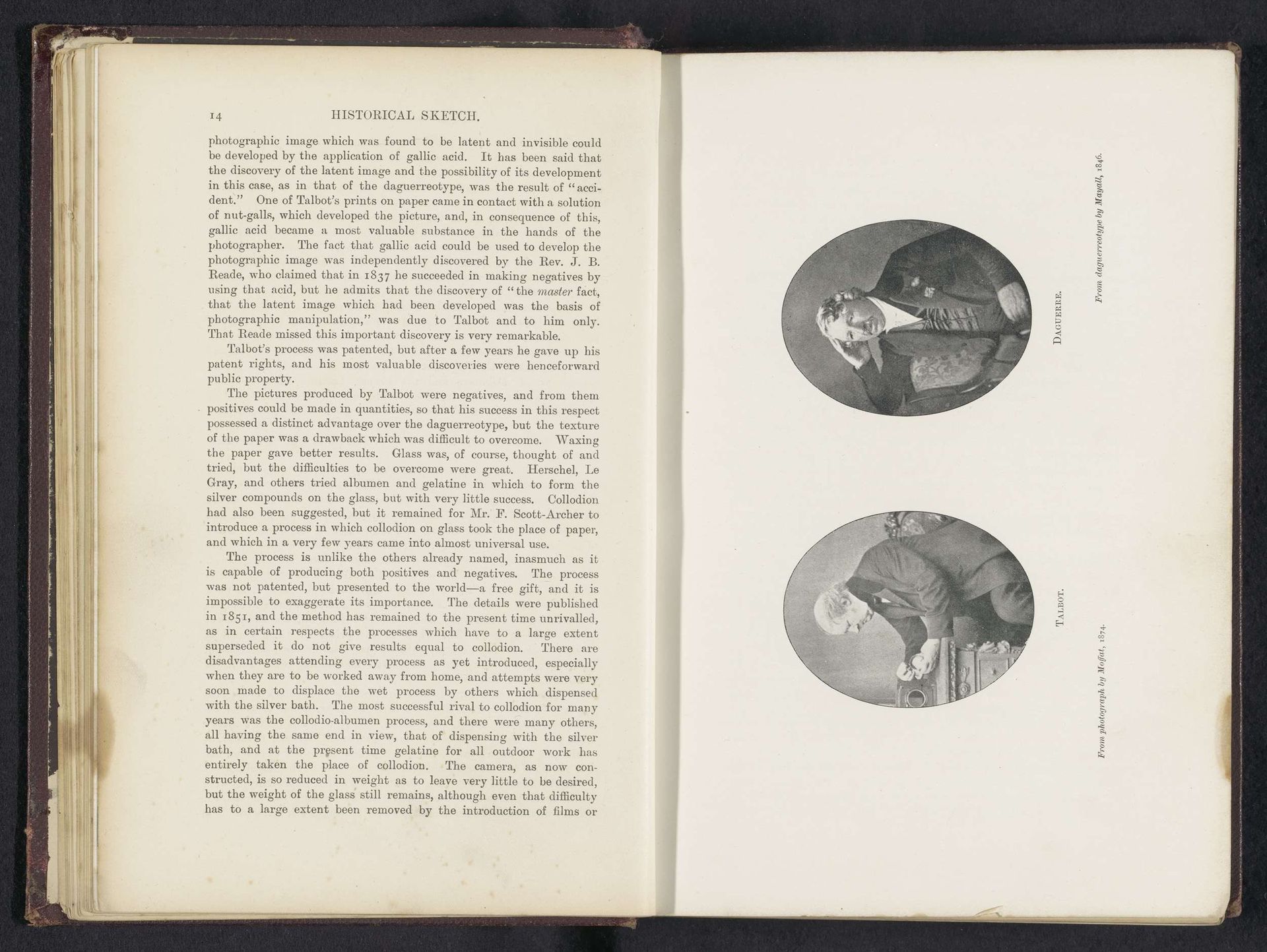 Twee fotoreproducties van portretten van William Henry Fox Talbot en Louis Daguerre by Anonymous