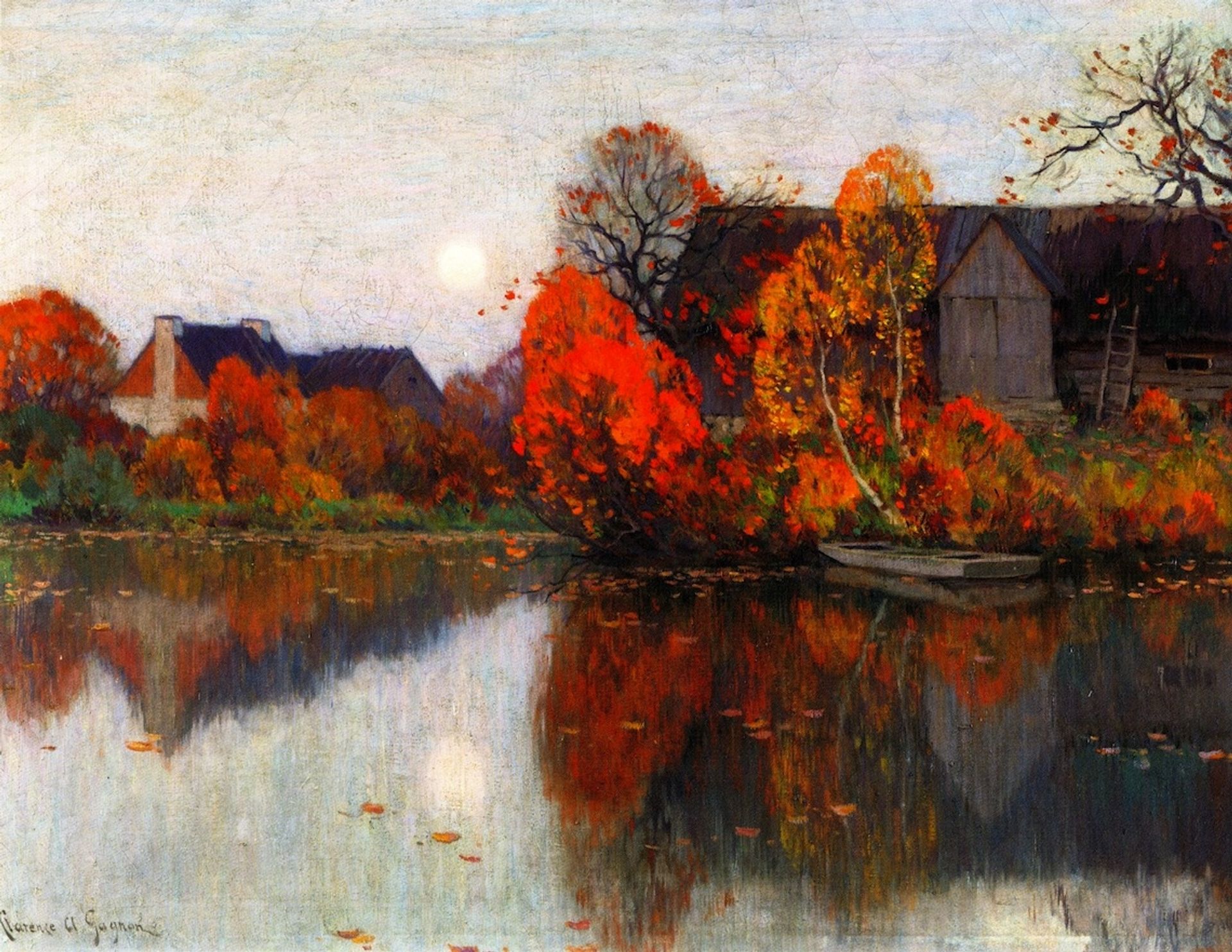 The Pond in October by Clarence Gagnon