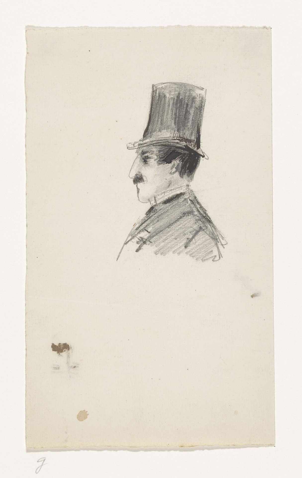 Schets van onbekende by Johan Michaël Schmidt Crans