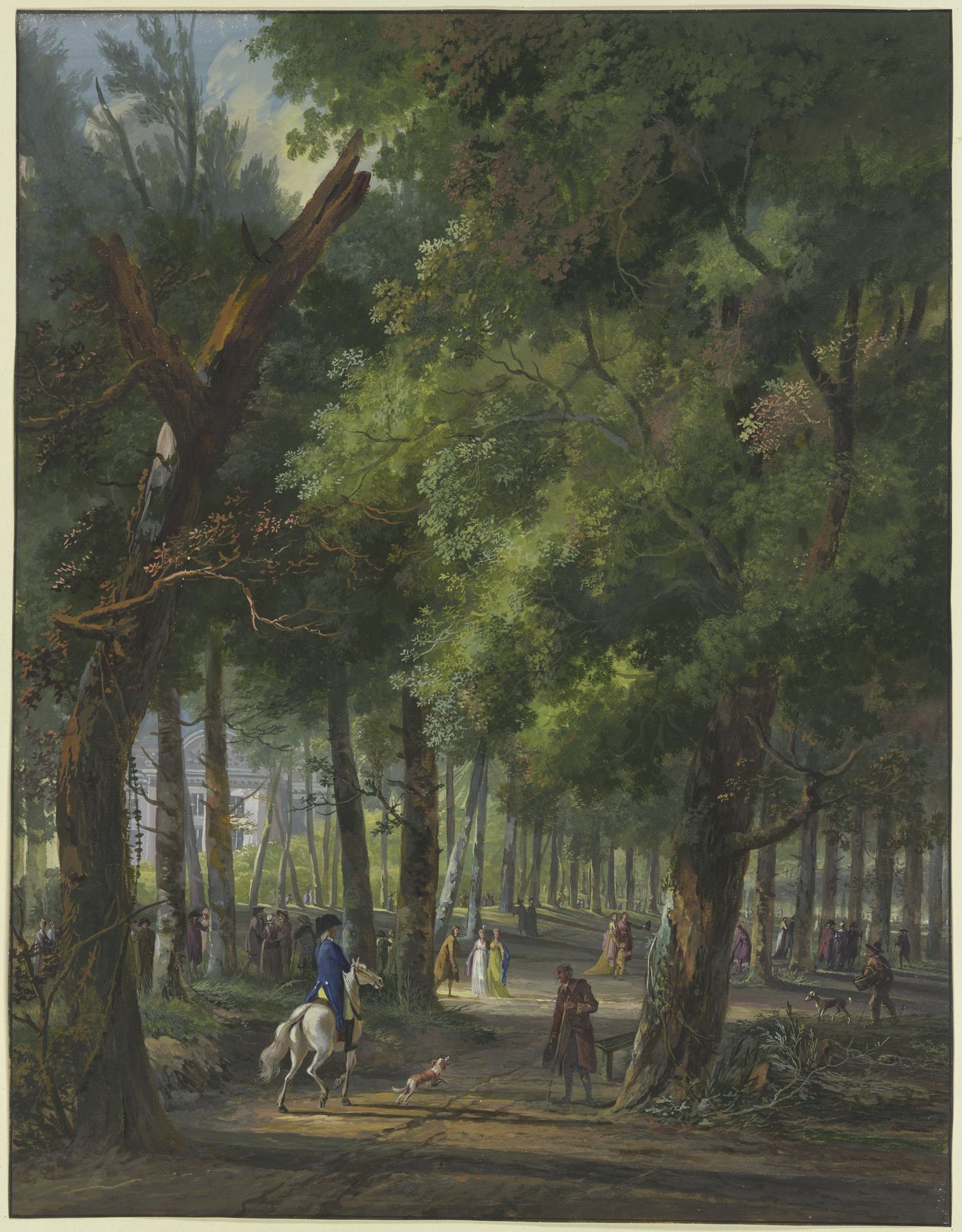 Strollers and Rider in Hague Forest by Arie Lamme