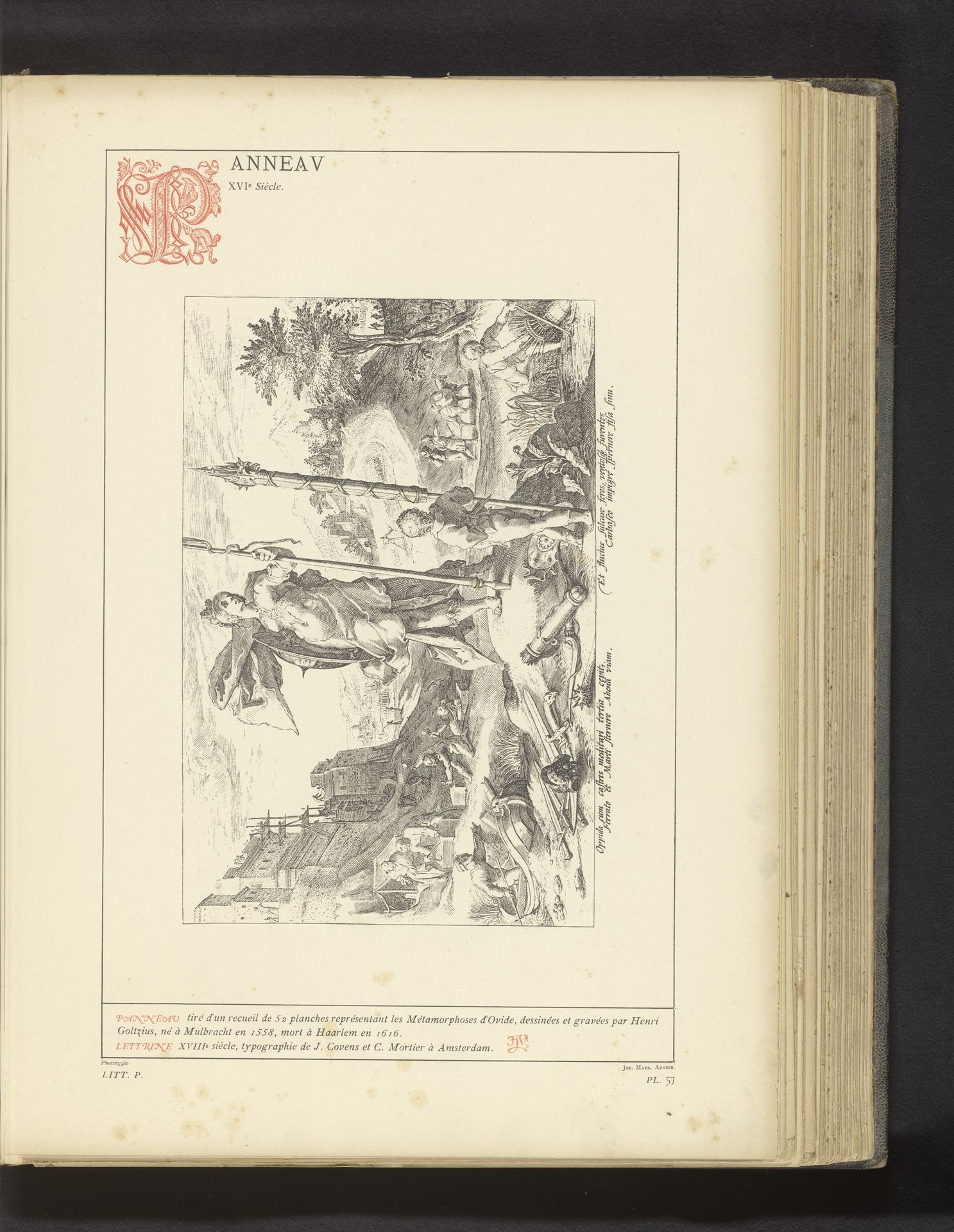 Reproductie van Verbeelding van het leven tijdens de Bronzen Eeuw, een prent door Hendrick Goltzius by Anonymous