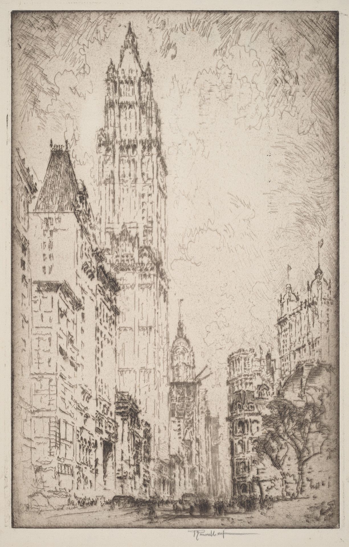 The Woolworth Building by Joseph Pennell