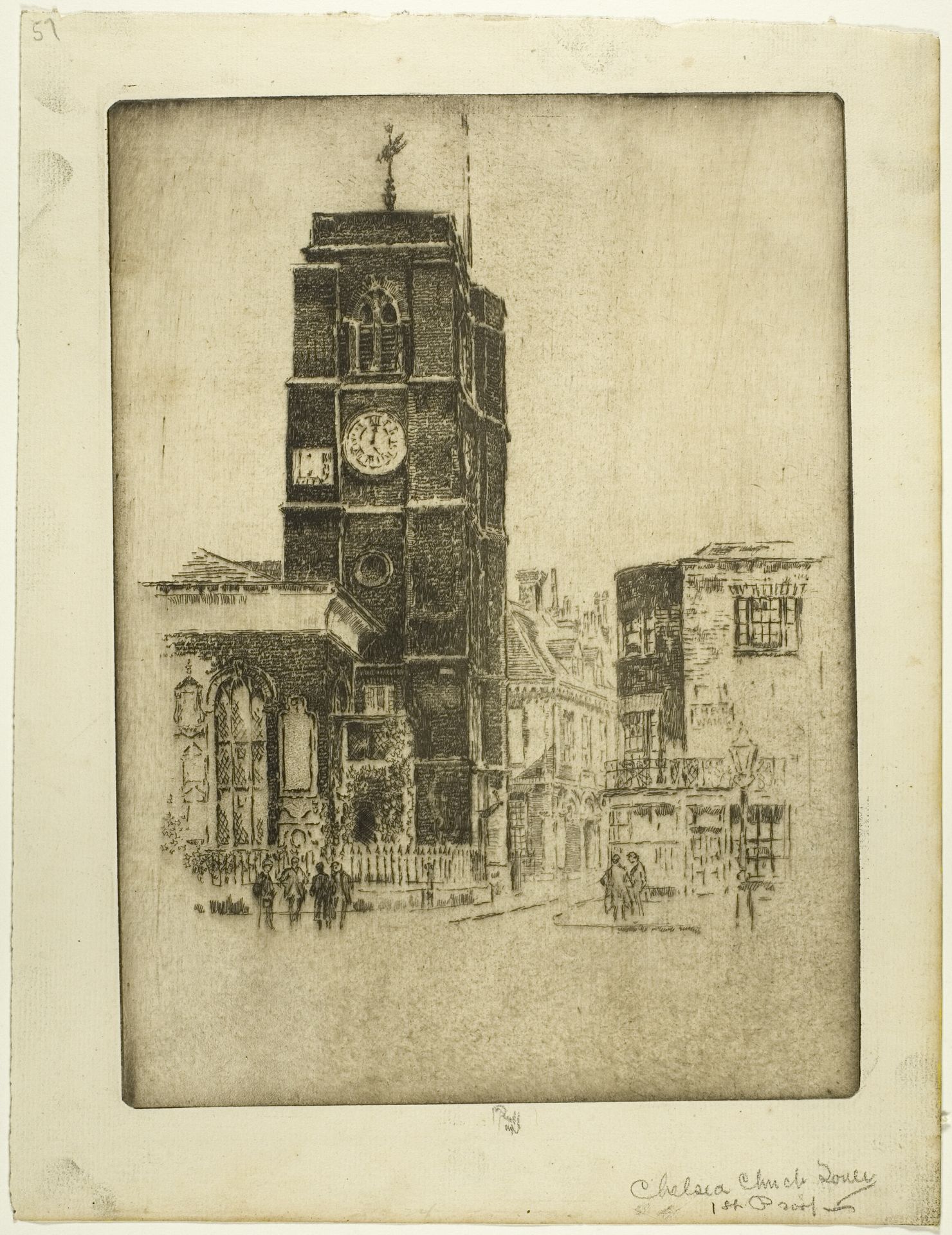 Chelsea Church Tower by Joseph Pennell