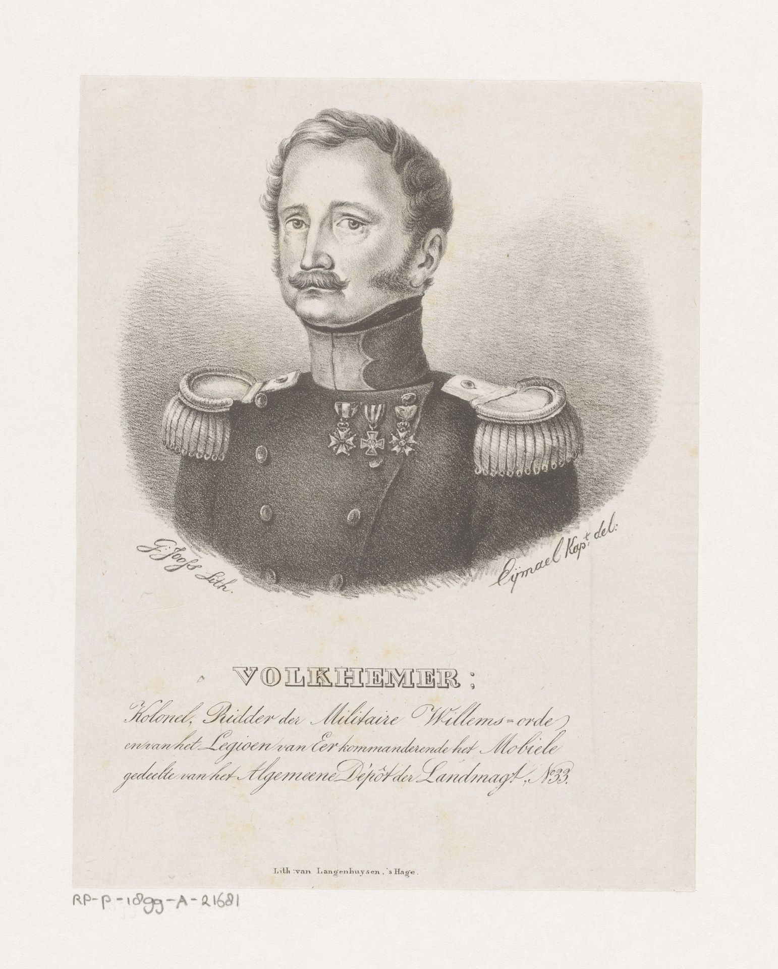Portret van J.J. Volkhemer by George Jooss
