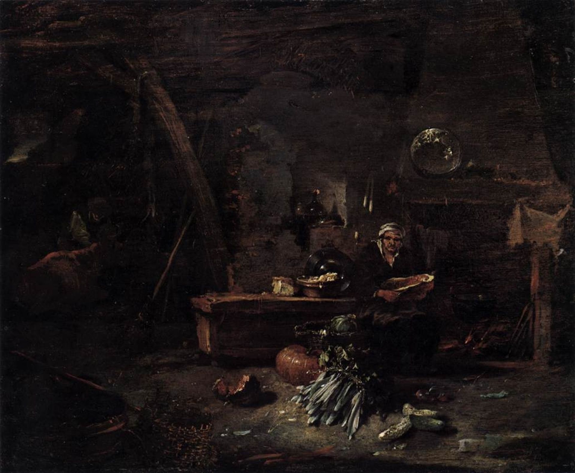 Interior of a Kitchen by Willem Kalf