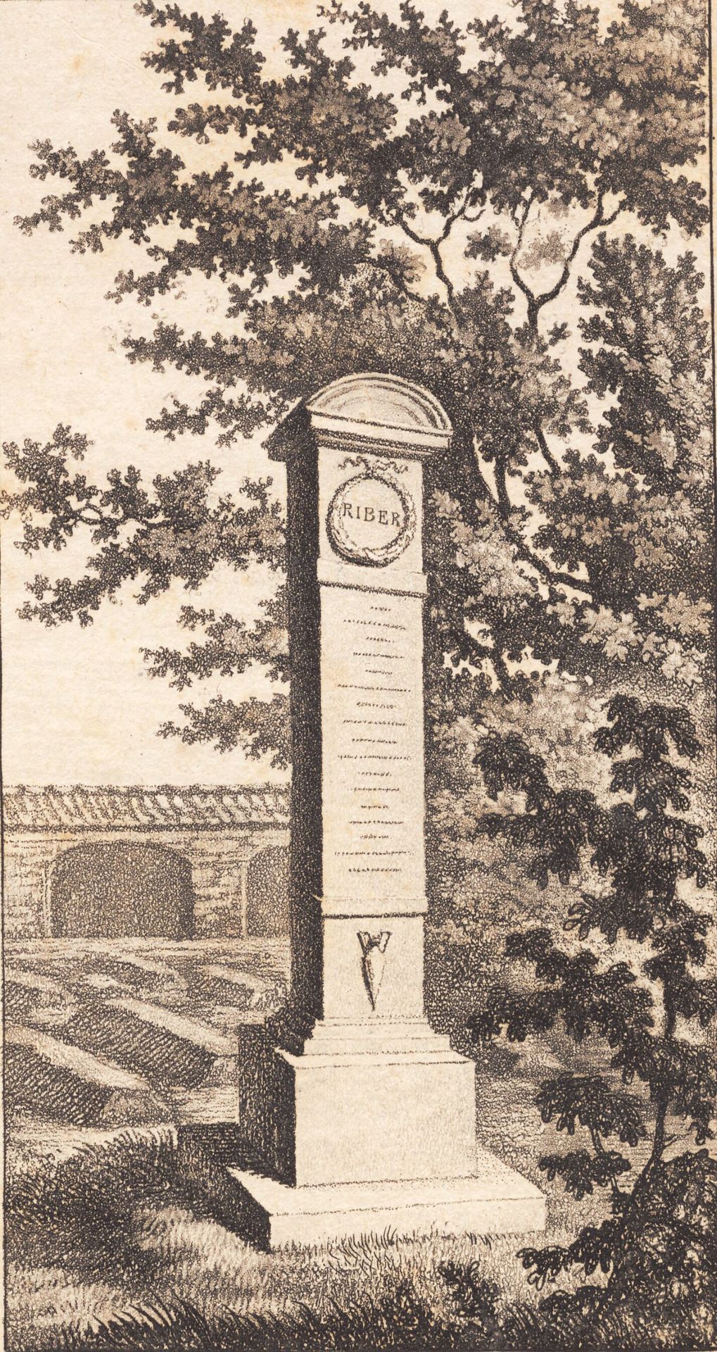 Mindestøtten for Riber by J.F. Clemens