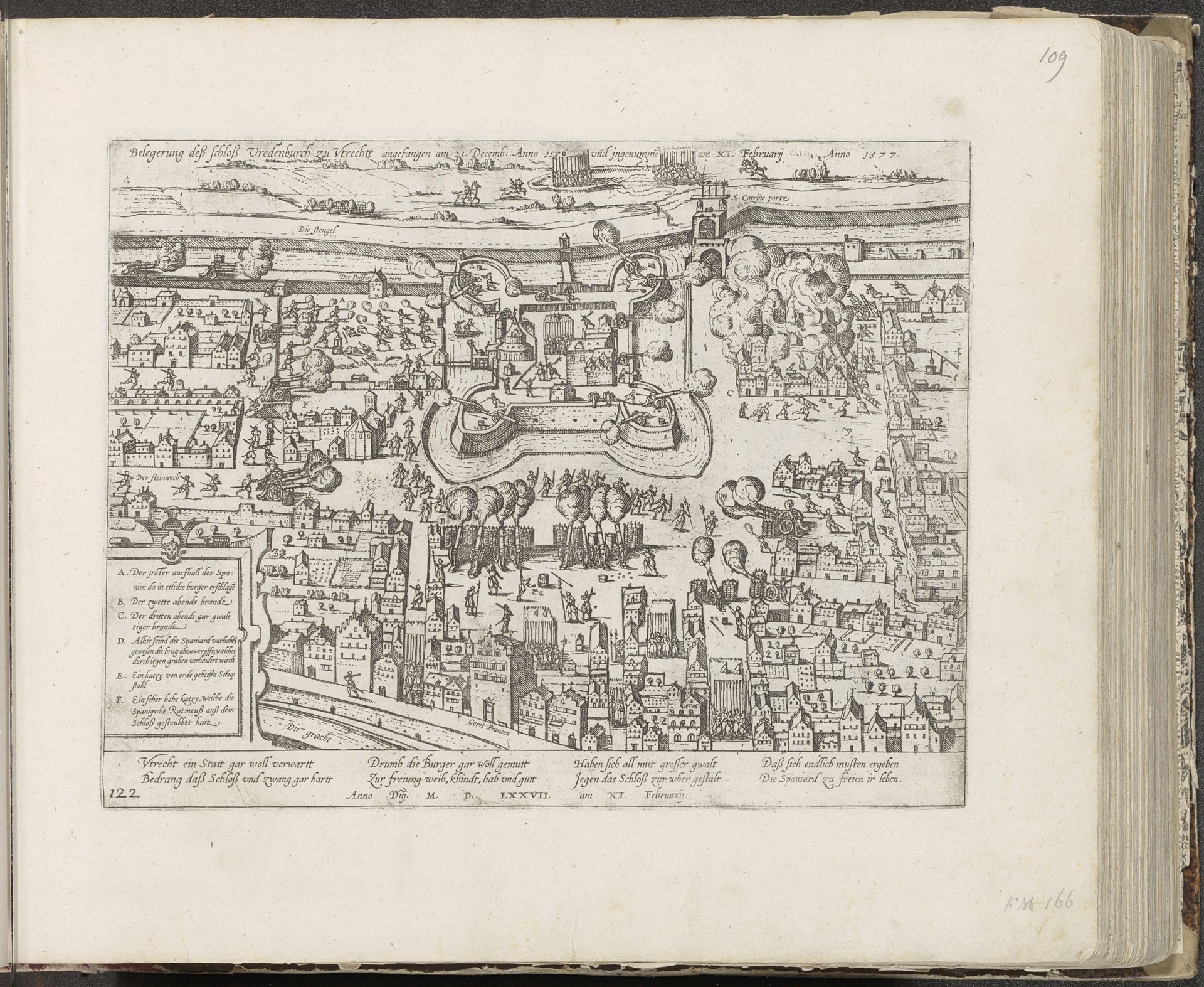 Beleg van Vredenburg, 1577 by Frans Hogenberg