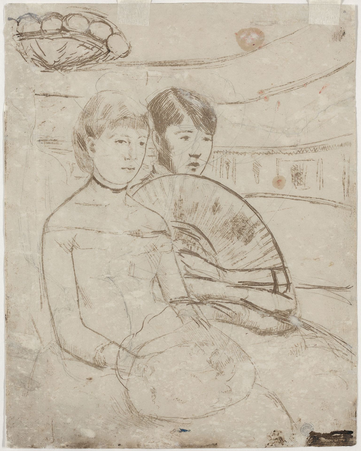 The Loge [verso] by Mary Cassatt