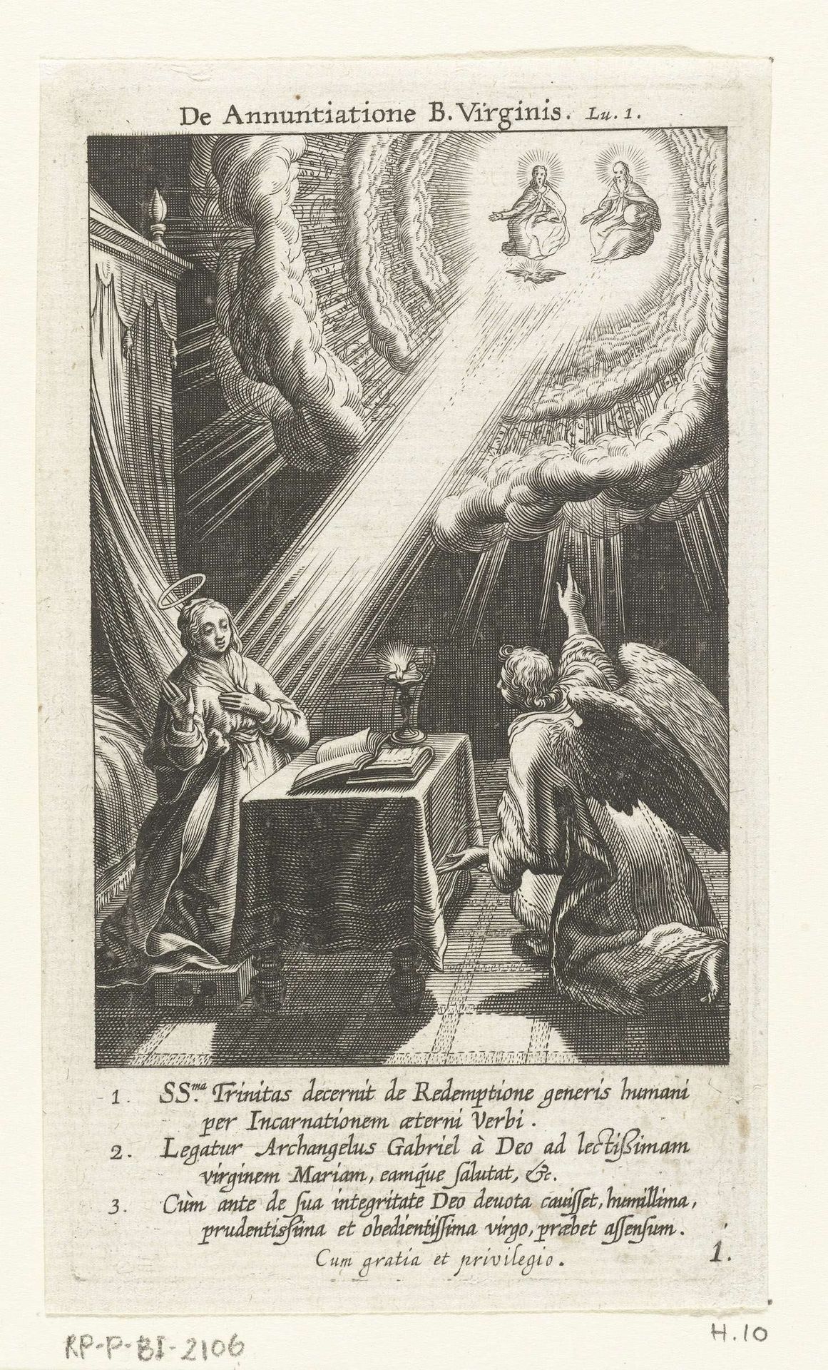 Annunciatie by Boëtius Adamsz. Bolswert