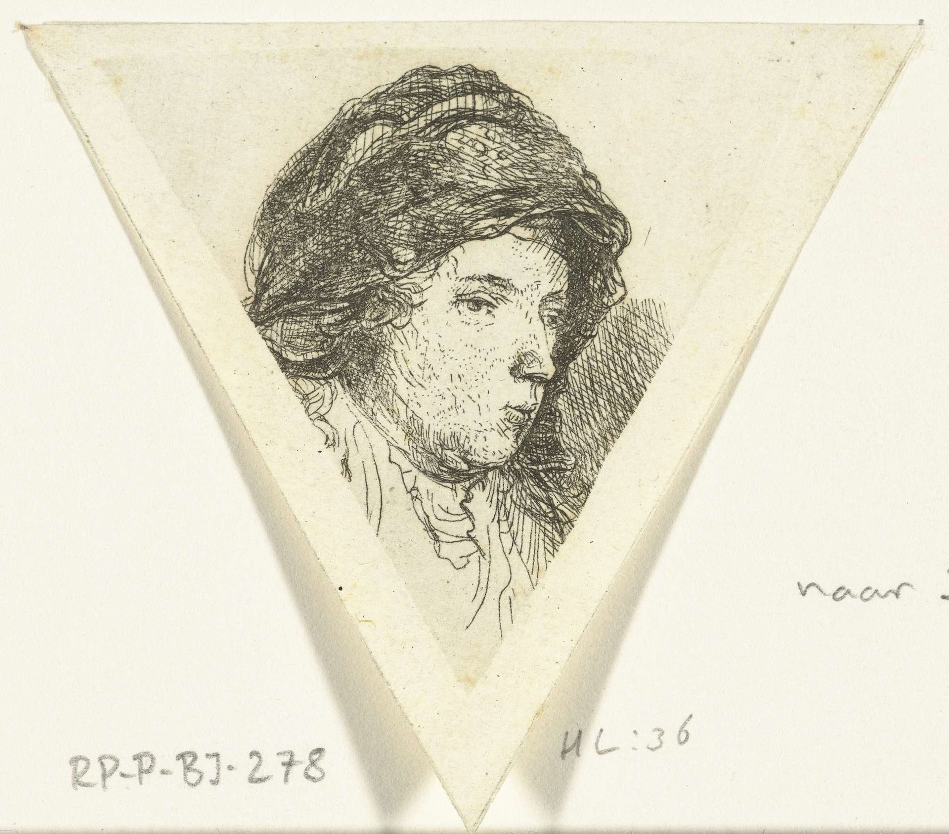 Portretbuste van een vrouw met doek om haar hoofd by Ernst Willem Jan Bagelaar