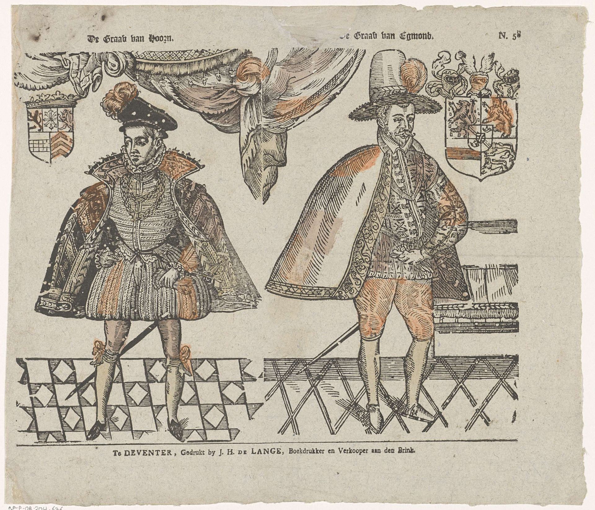 De graav van Hoorn / De graav van Egmond by Jan Hendrik de Lange