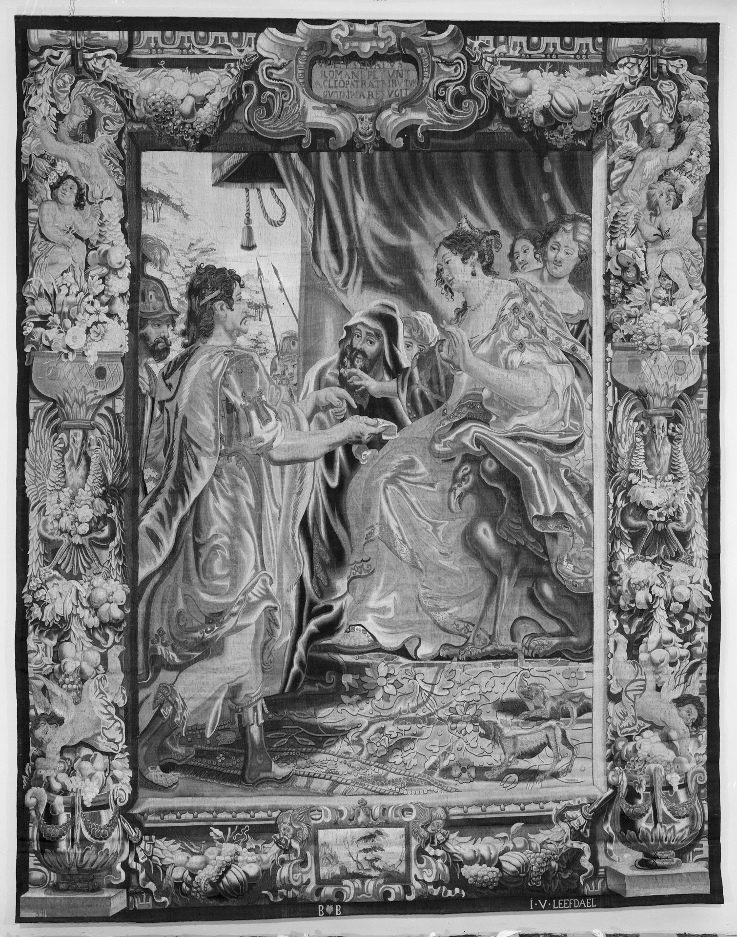 Cleopatra Asked to Pay Tribute to Rome from a set of The Story of Antony and Cleopatra by Justus van Egmont