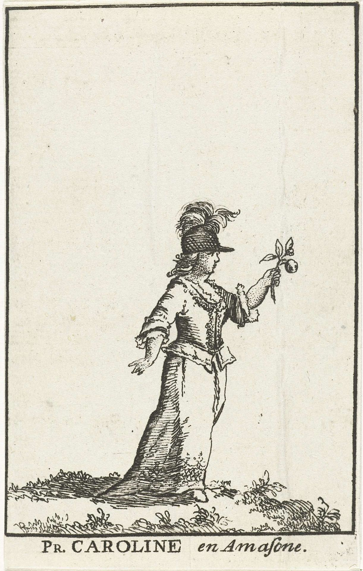 Prinses Caroline, ca. 1750 by Anonymous