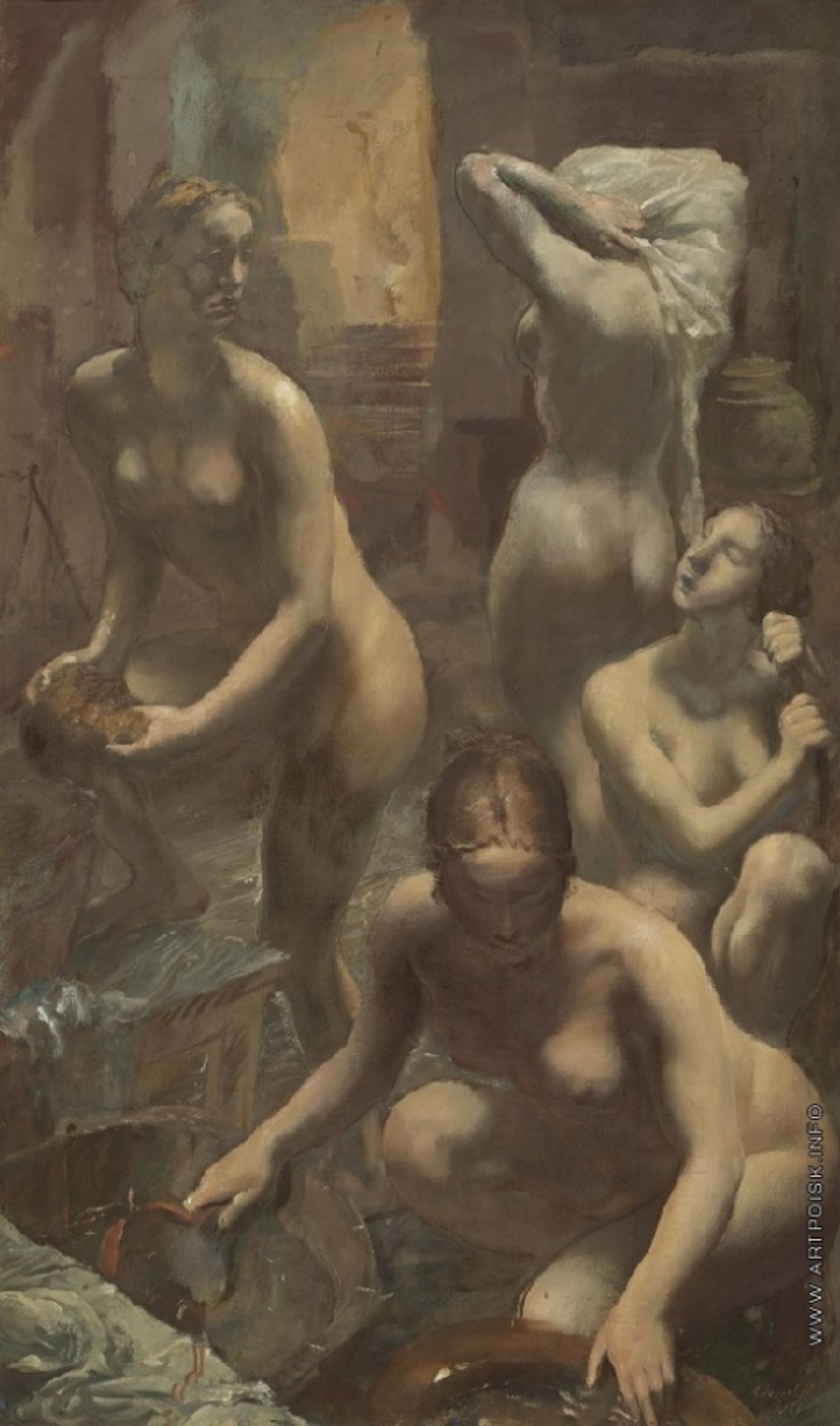 At the bath-house by Alexandre Jacovleff