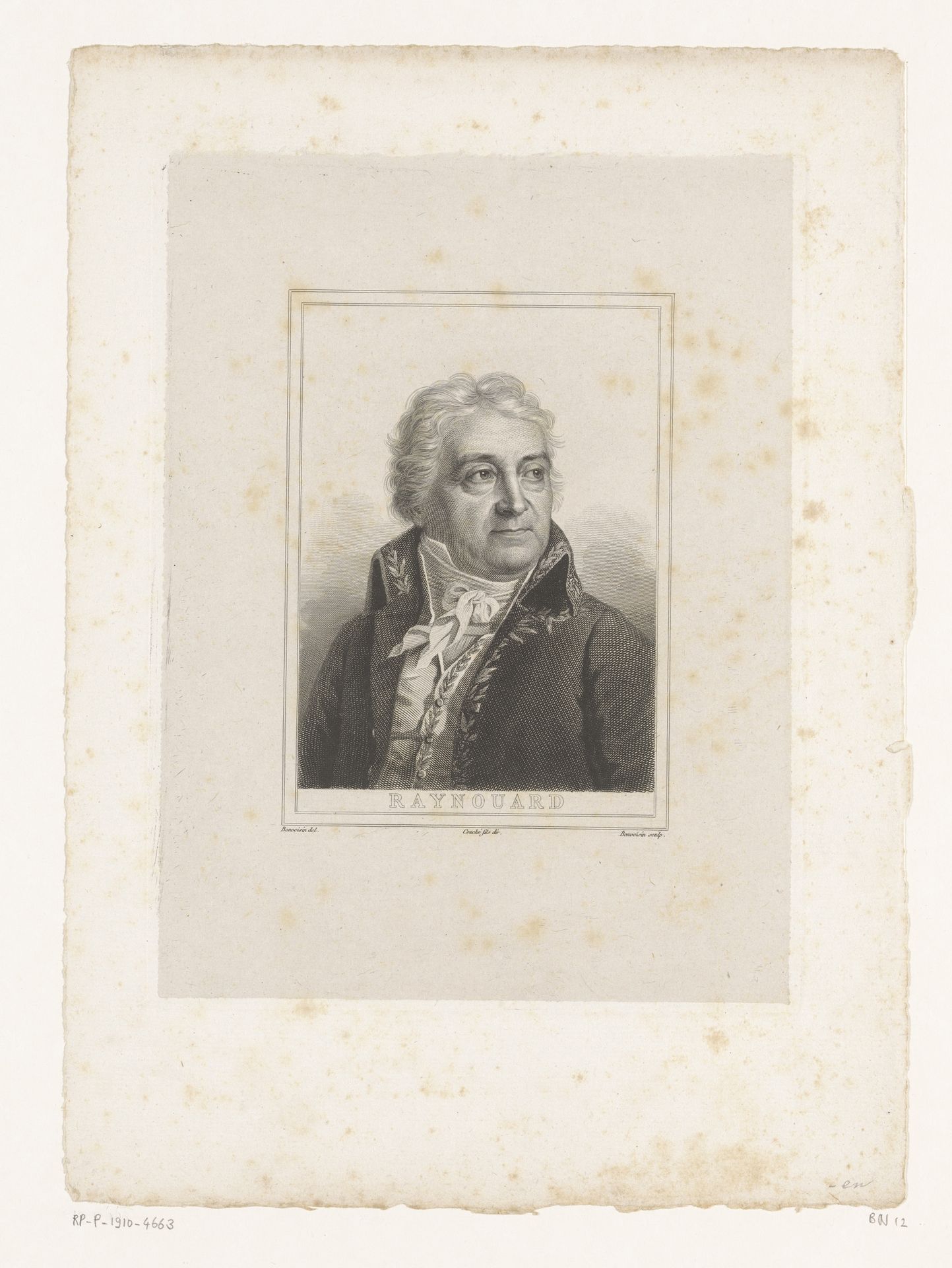 Portret van François Just Marie Raynouard by Jean Bonvoisin