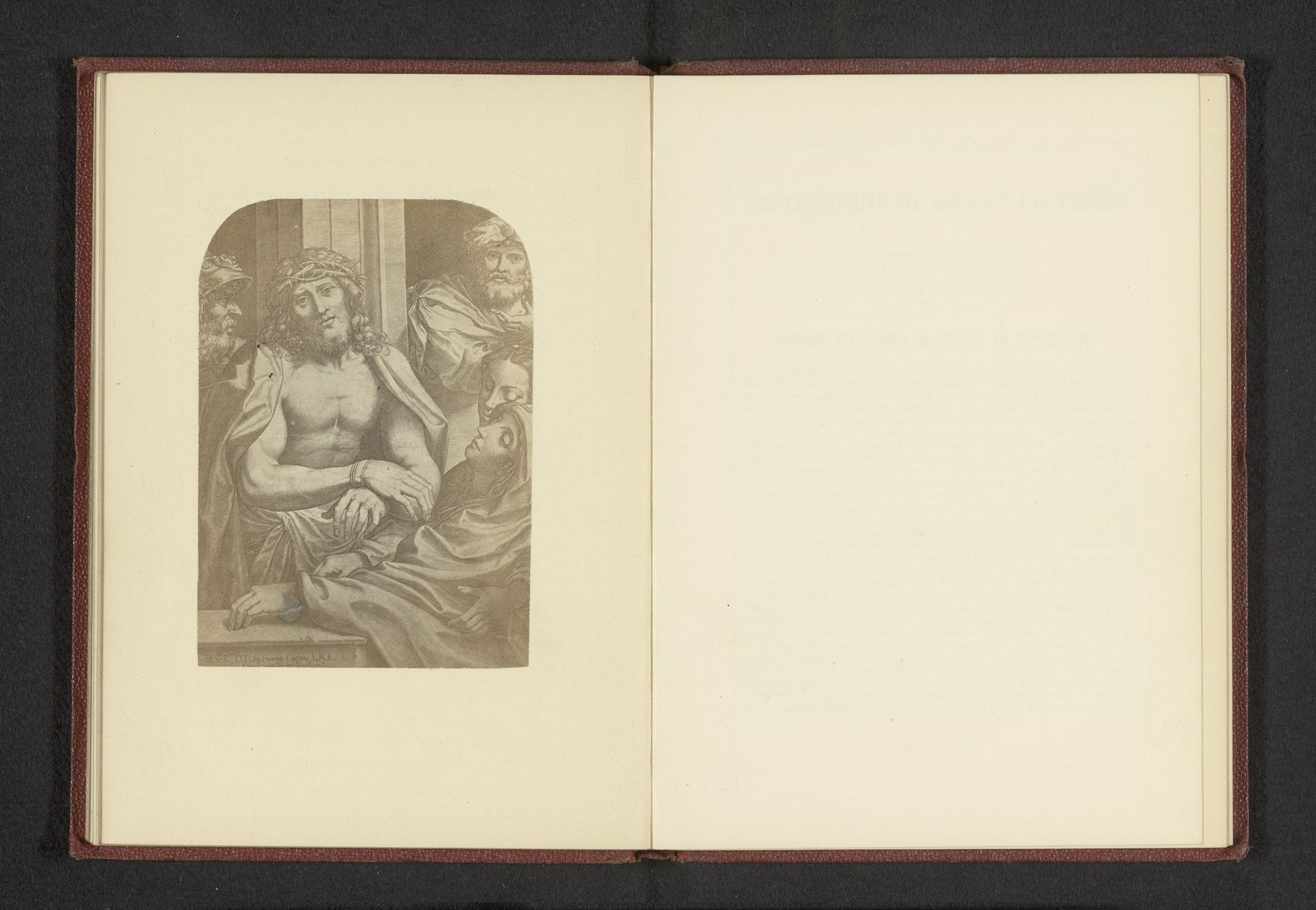 Fotoreproductie van een prent naar een schilderij, voorstellende Ecce Homo by Negretti & Zambra