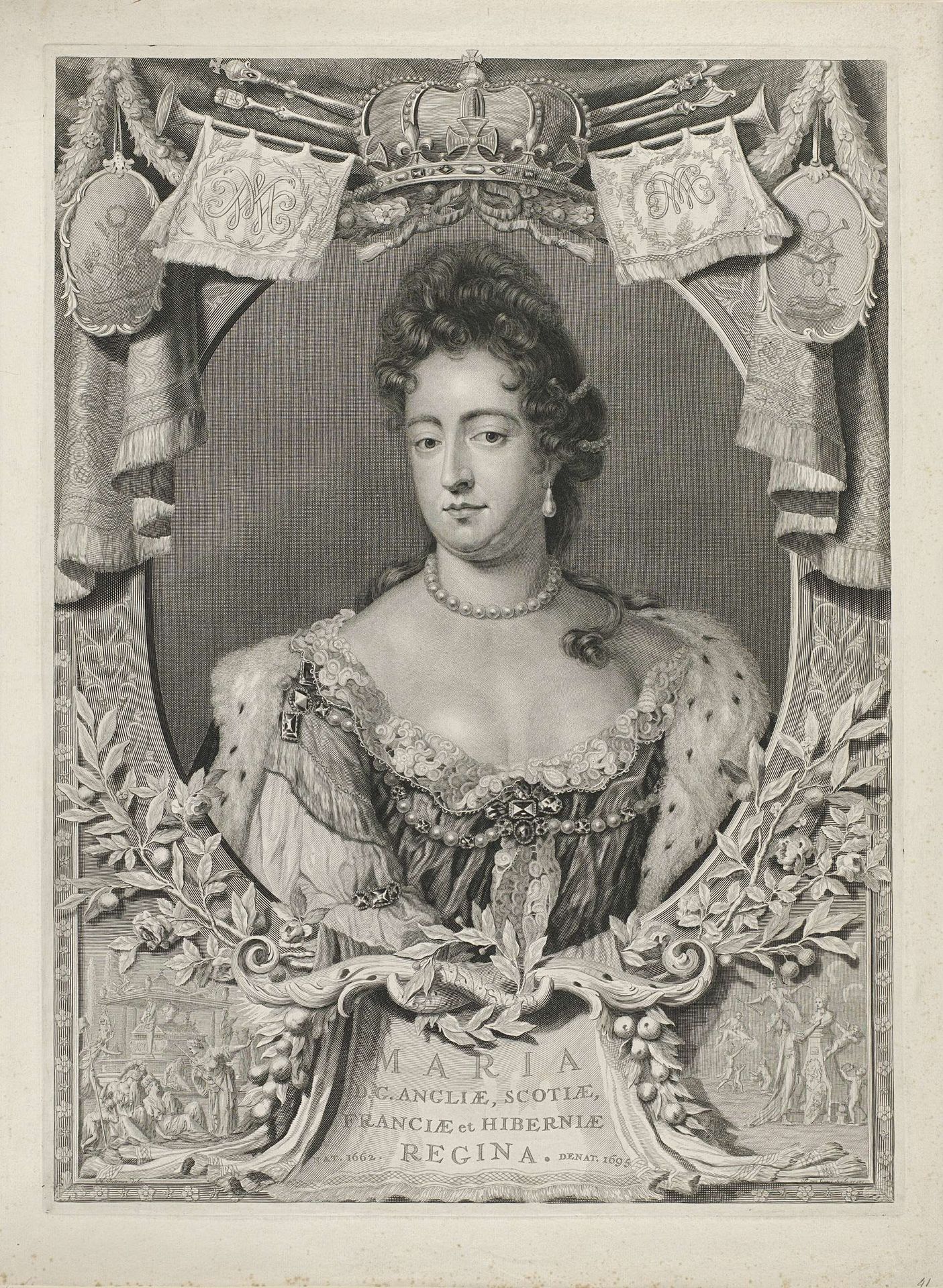 Portret van Maria II Stuart by Pieter van Gunst