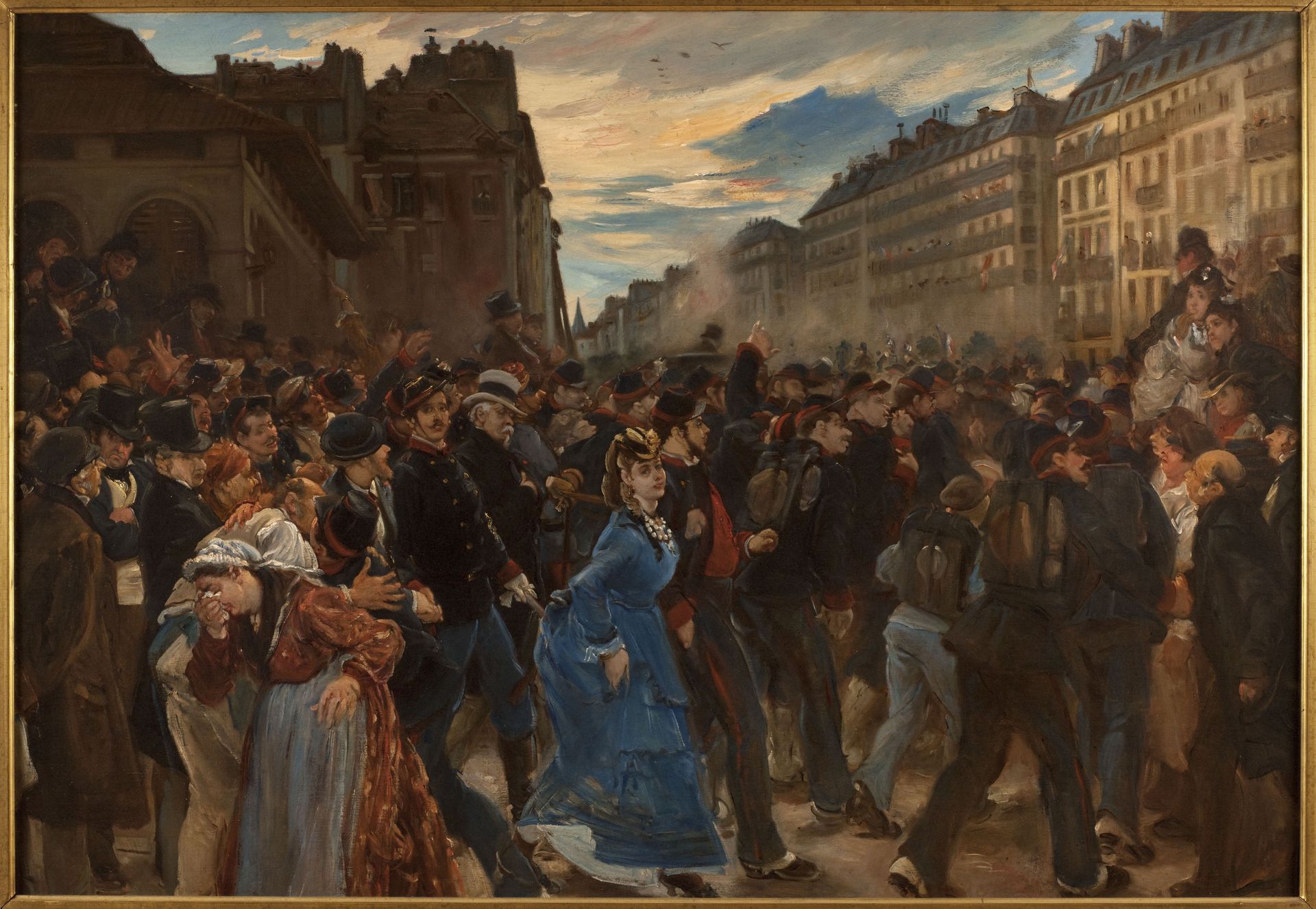 The departure of the soldiers, in July 1870 by Alfred Dehodencq