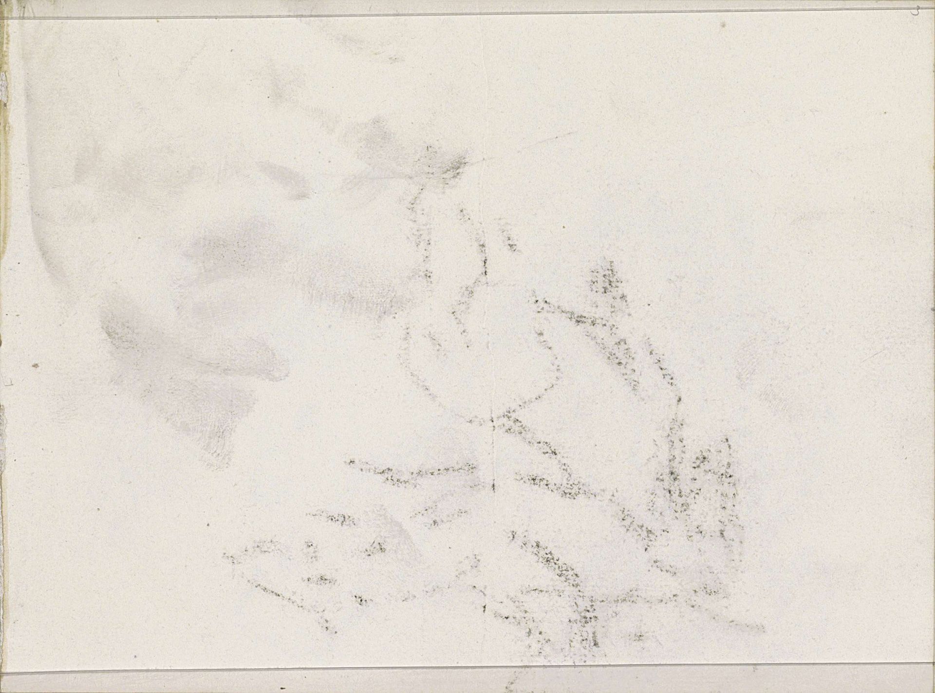 Abklatsch van de krijttekening op pagina 2 by Isaac Israels
