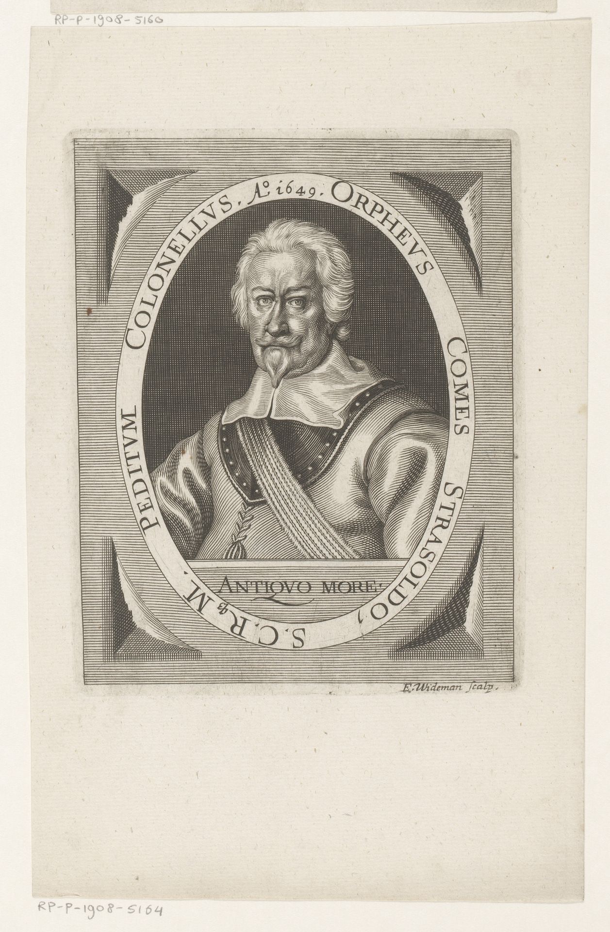 Portret van Orfeo di Strasoldo by Elias Widemann