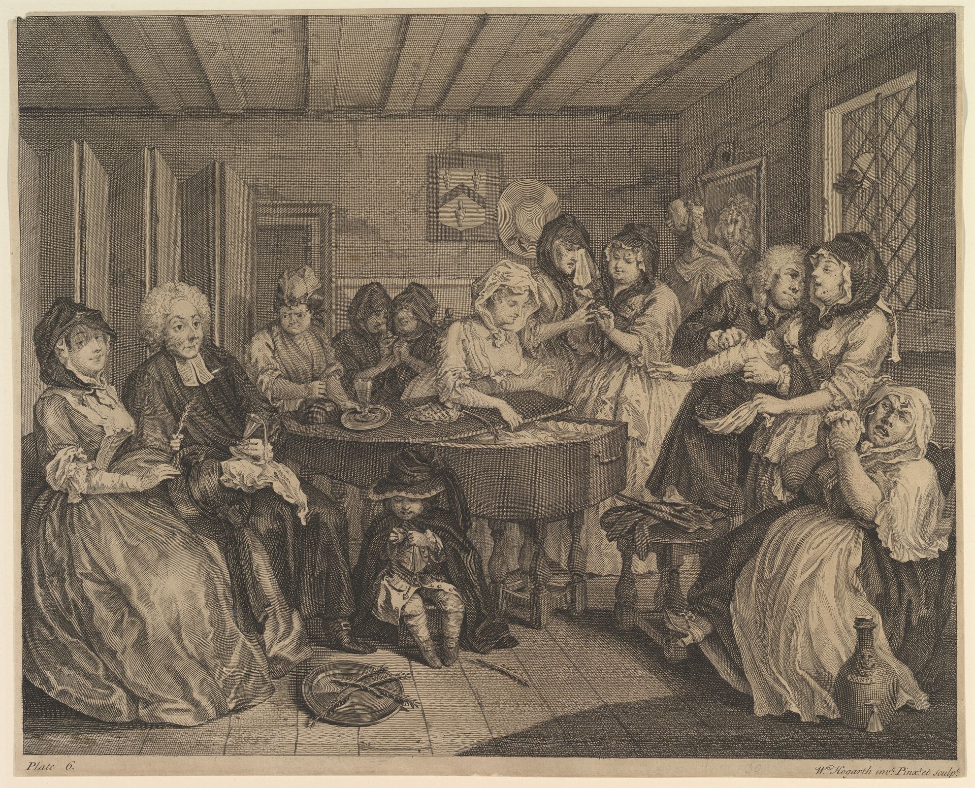 A Harlot's Progress, Plate 6 by William Hogarth