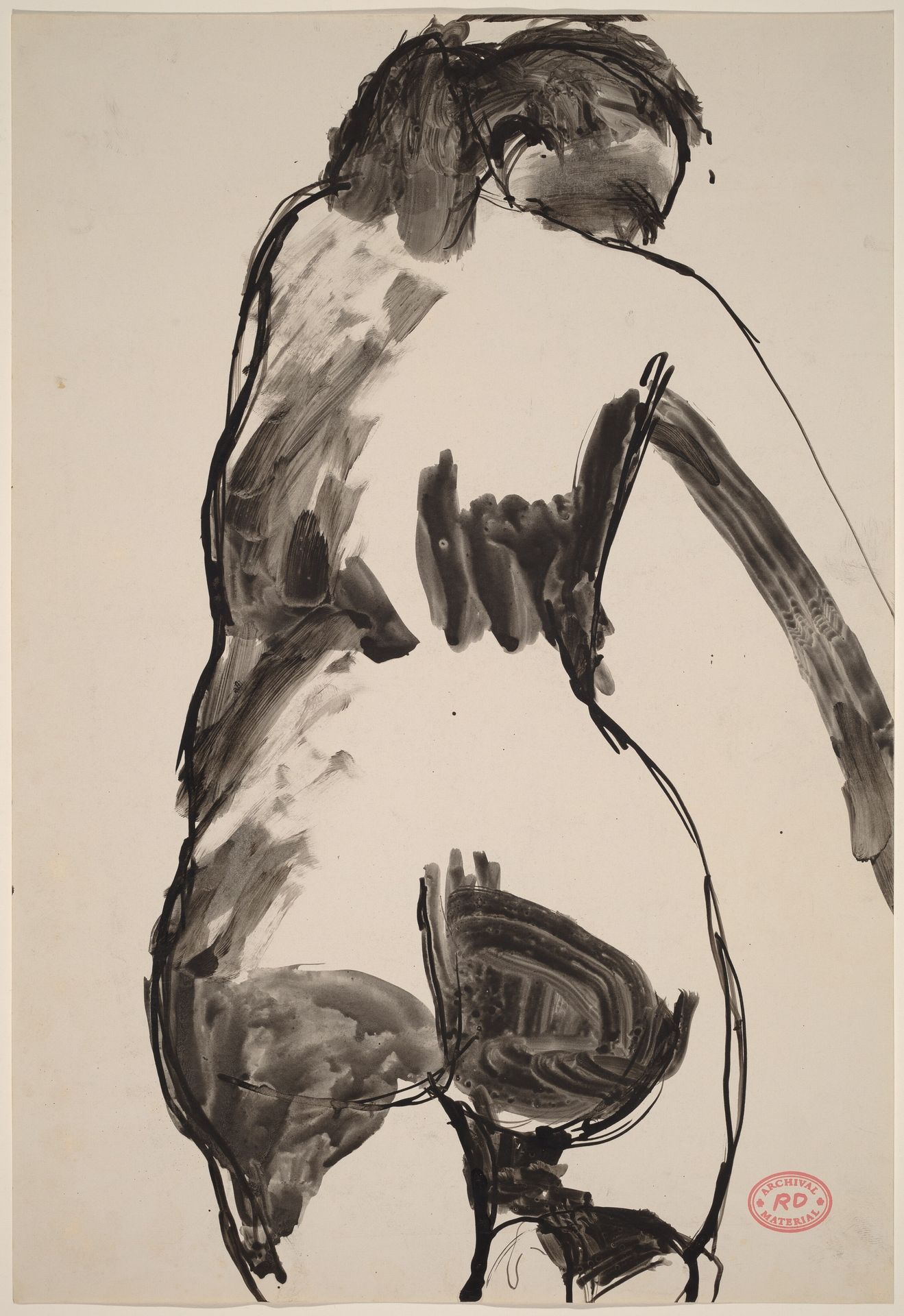 Untitled [rear view of female nude] by Richard Diebenkorn