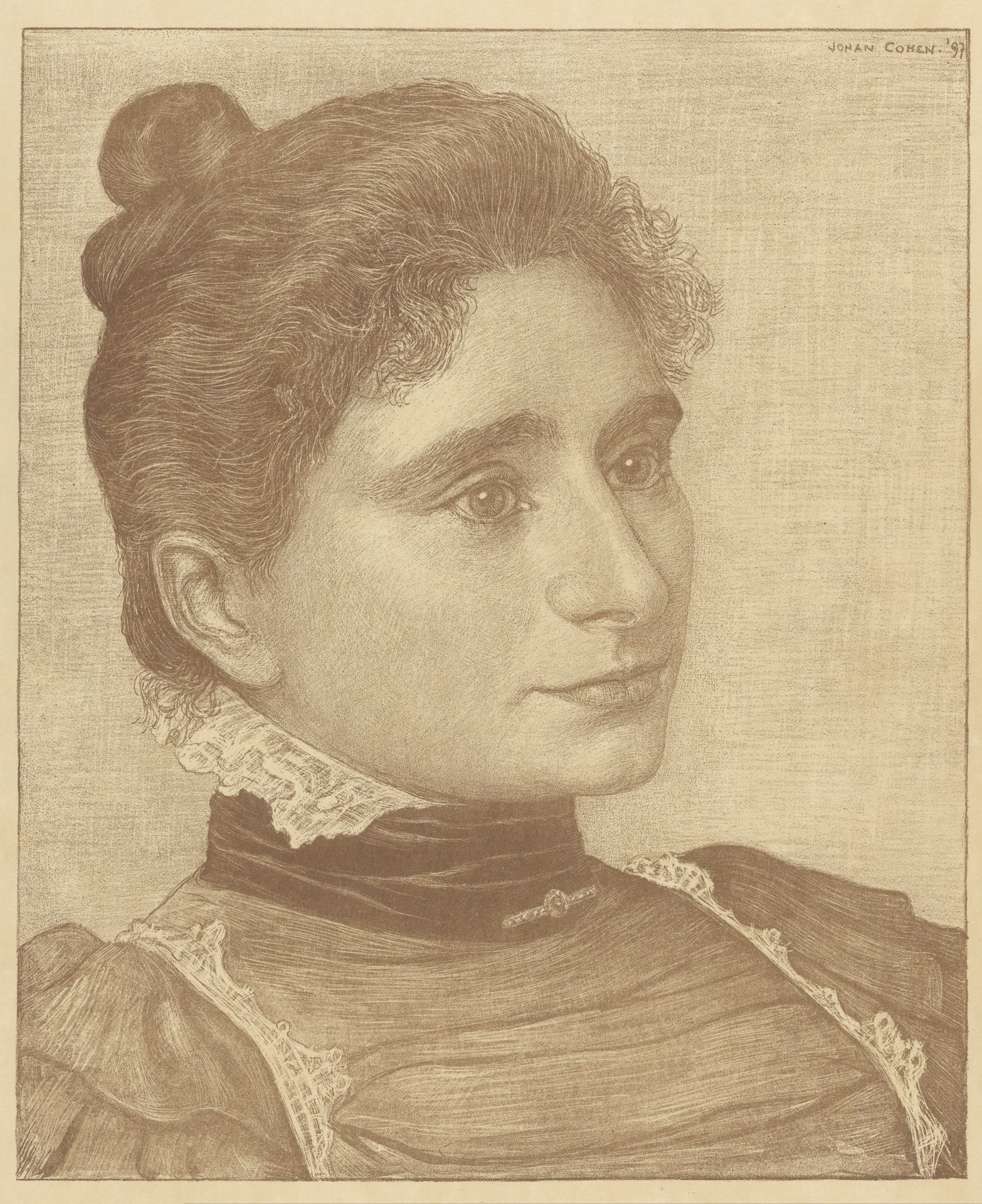 Portret van Meta Cohen Gosschalk by Johan Henri Gustaaf Cohen Gosschalk