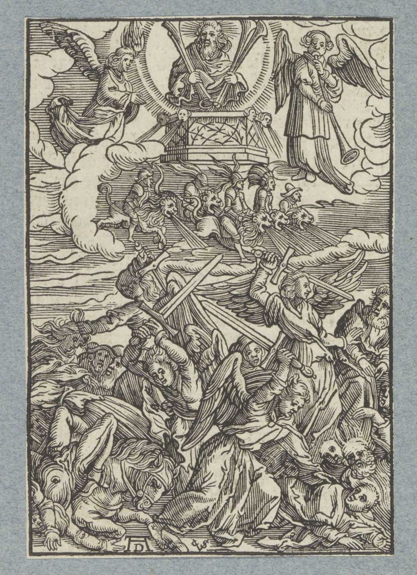 Vier wrekende engelen by Christoffel van (II) Sichem
