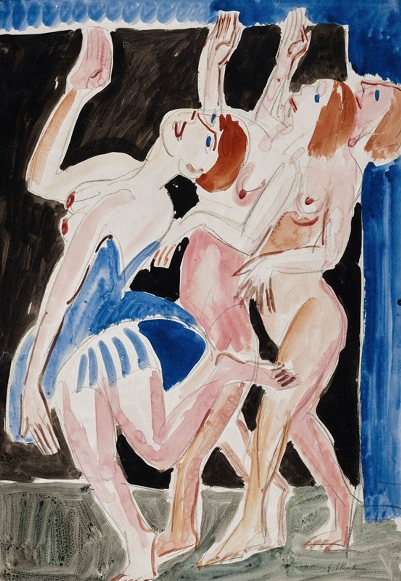 Drei Tänzerinnen by Ernst Ludwig Kirchner