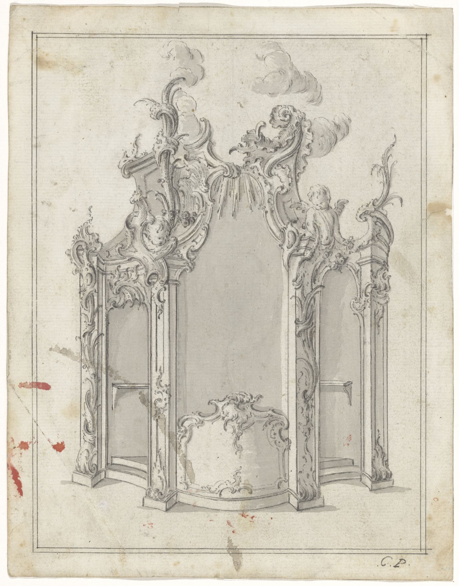 Ontwerp voor een biechtstoel by Karl Bier