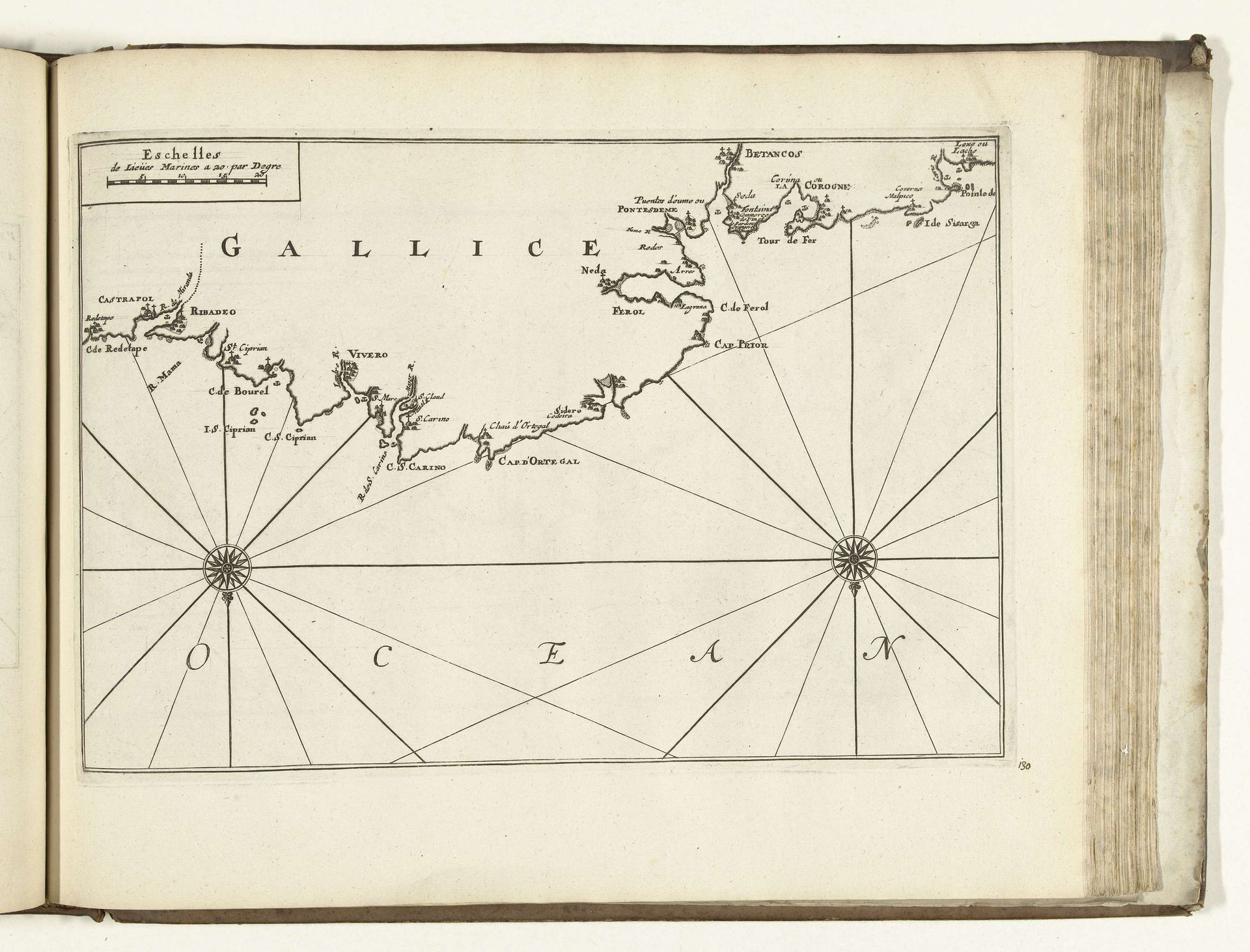 Kaart van de noordkust van Galicië, 1726 by Anonymous