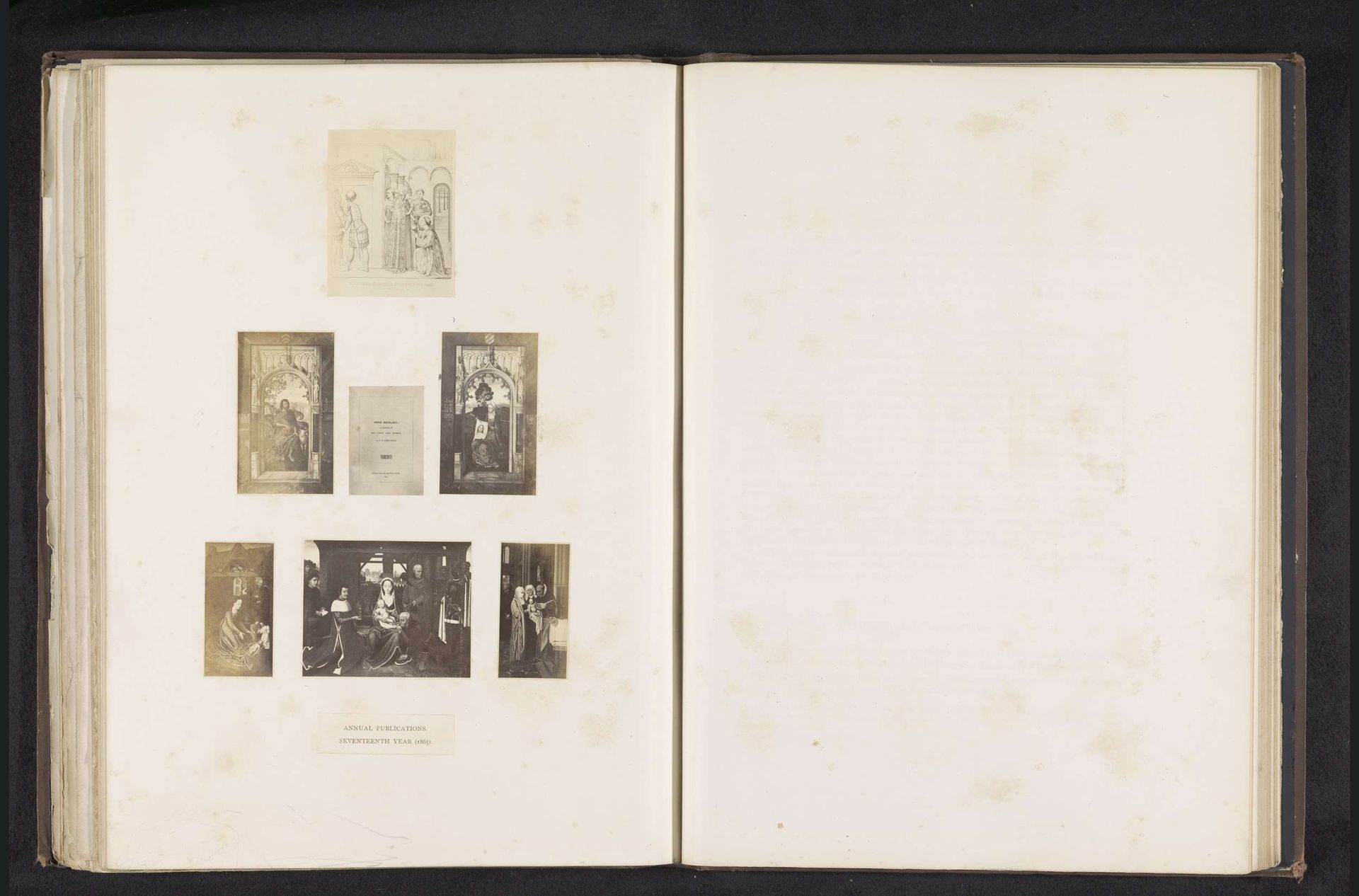Zeven fotoreproducties van een publicatie door de Arundel Society met schilderijen van Hans Memling by Anonymous