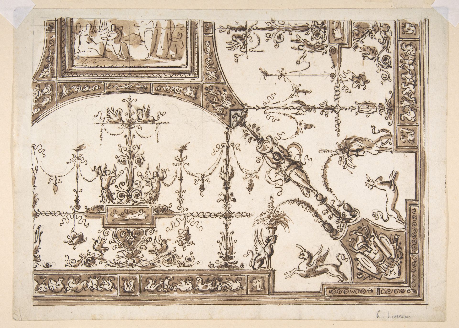 Ceiling Design with Grotesques by Antonio Liverani
