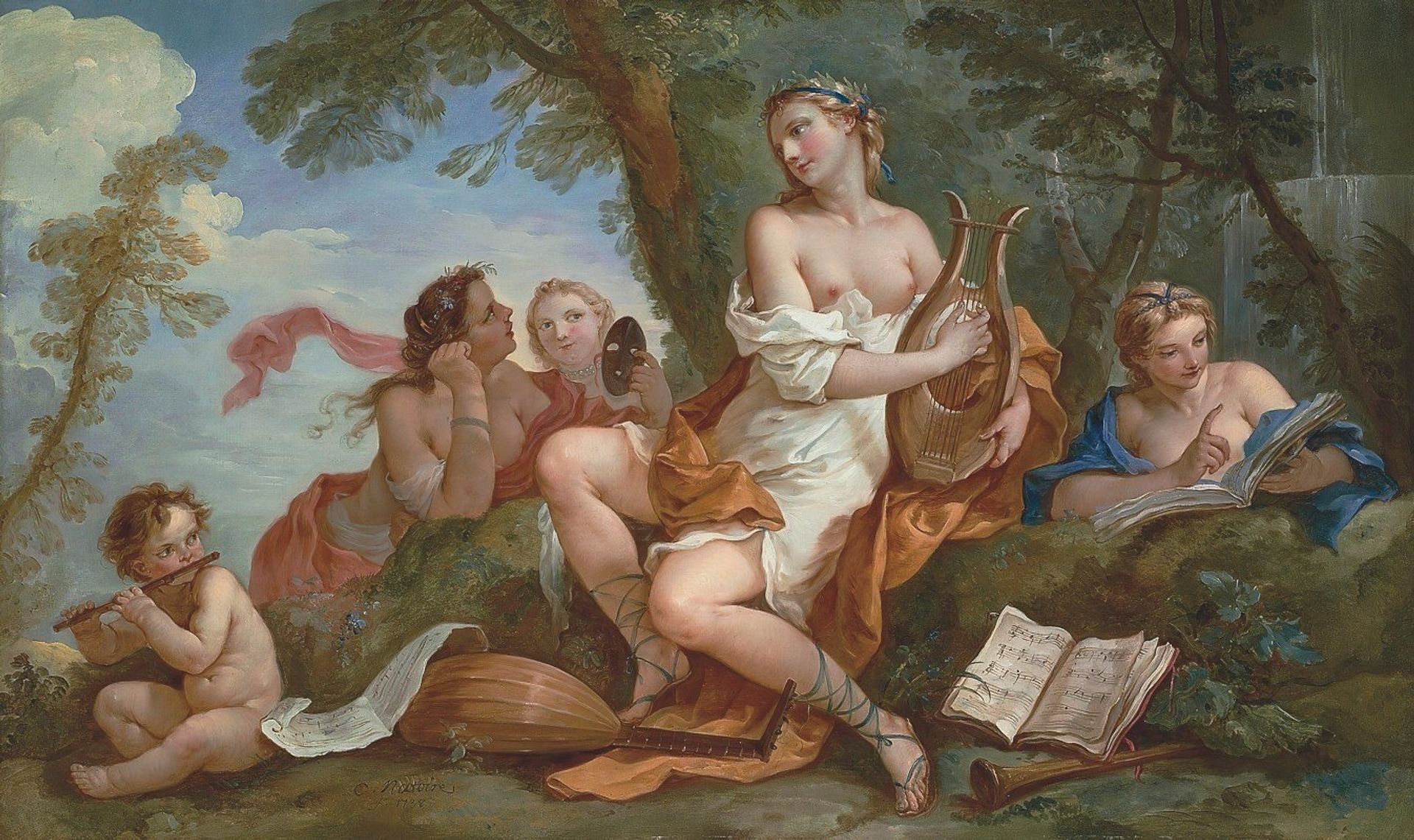 A Personification Of Music by Charles-Joseph Natoire