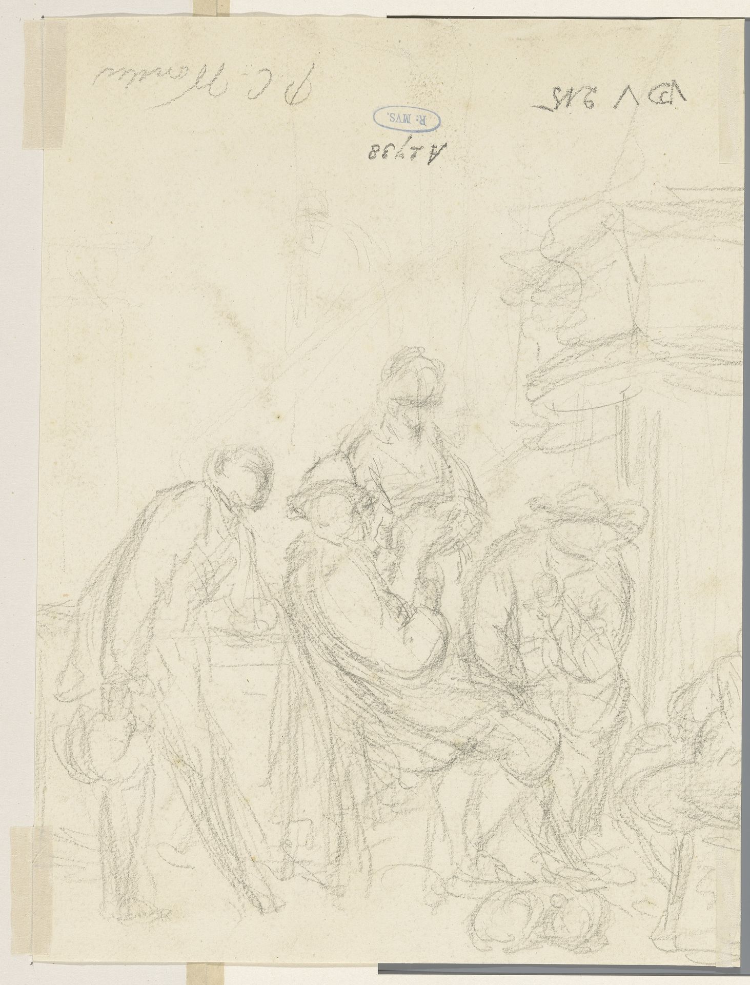 Schets voor een genrestuk by Pieter Christoffel Wonder