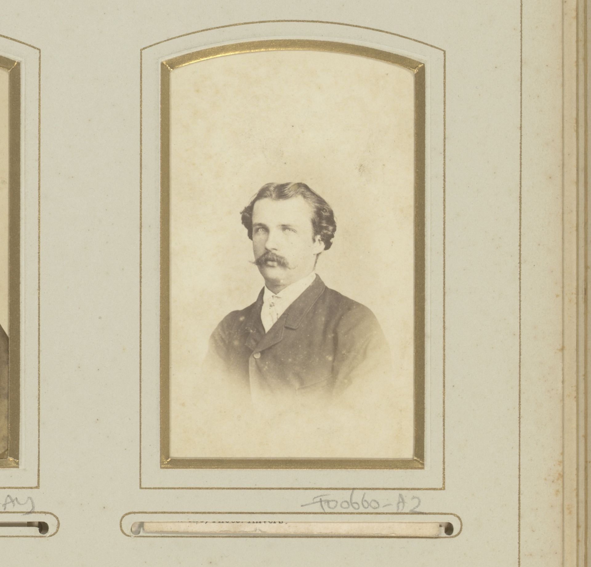Portret van een man met snor by Auguste Blanche