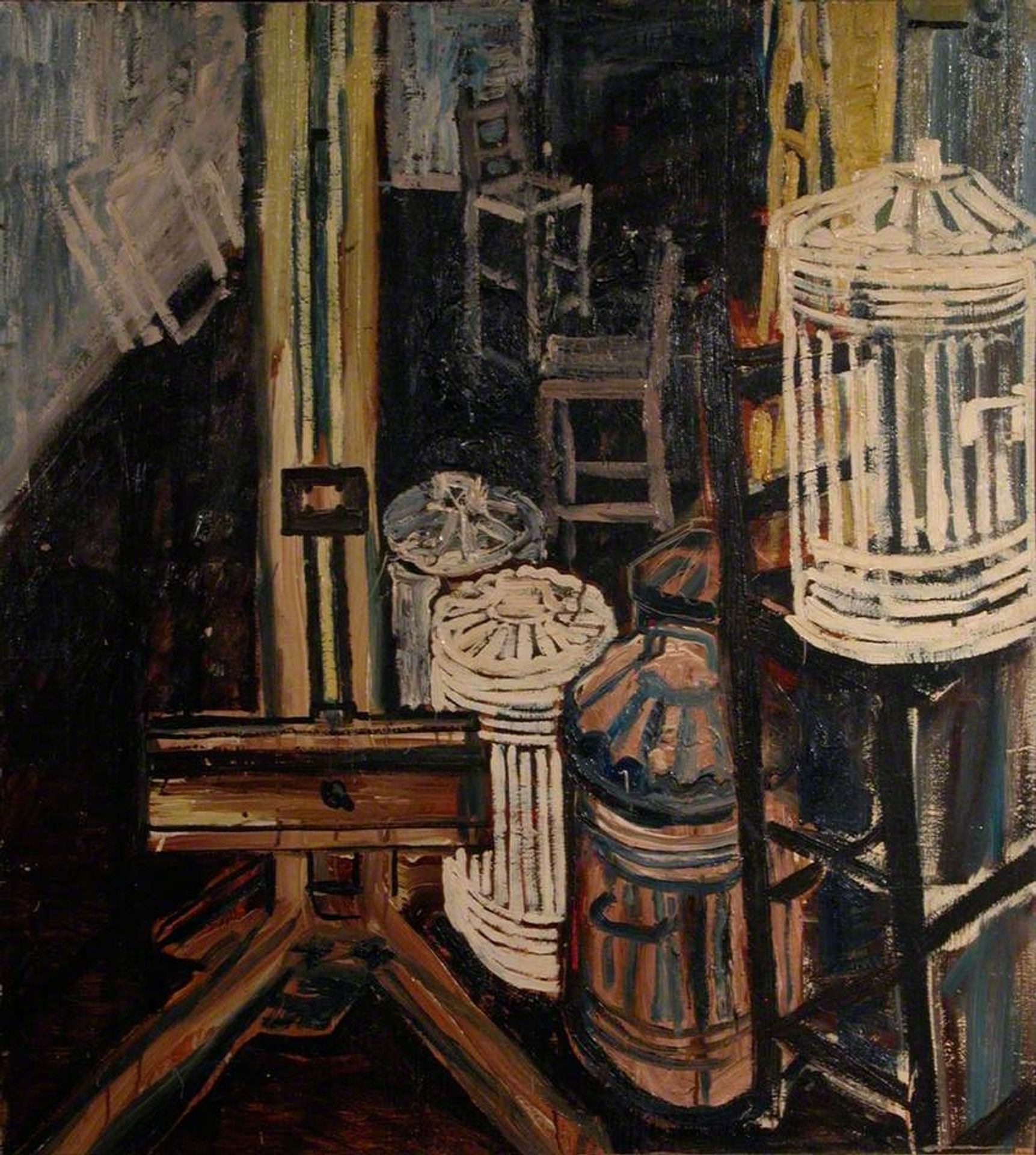 Dustbins in the Studio by John Bratby