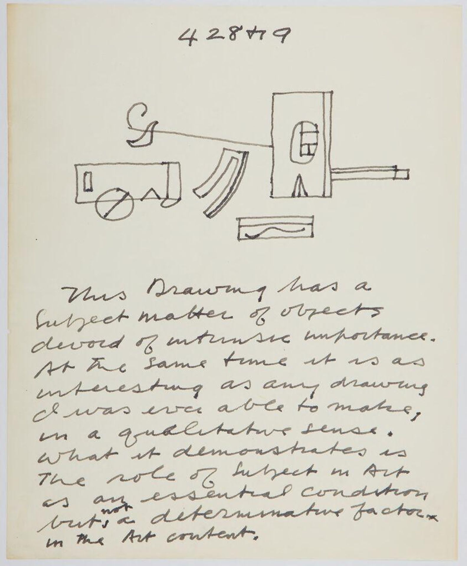 Art Theory Text with Sketch by Stuart Davis