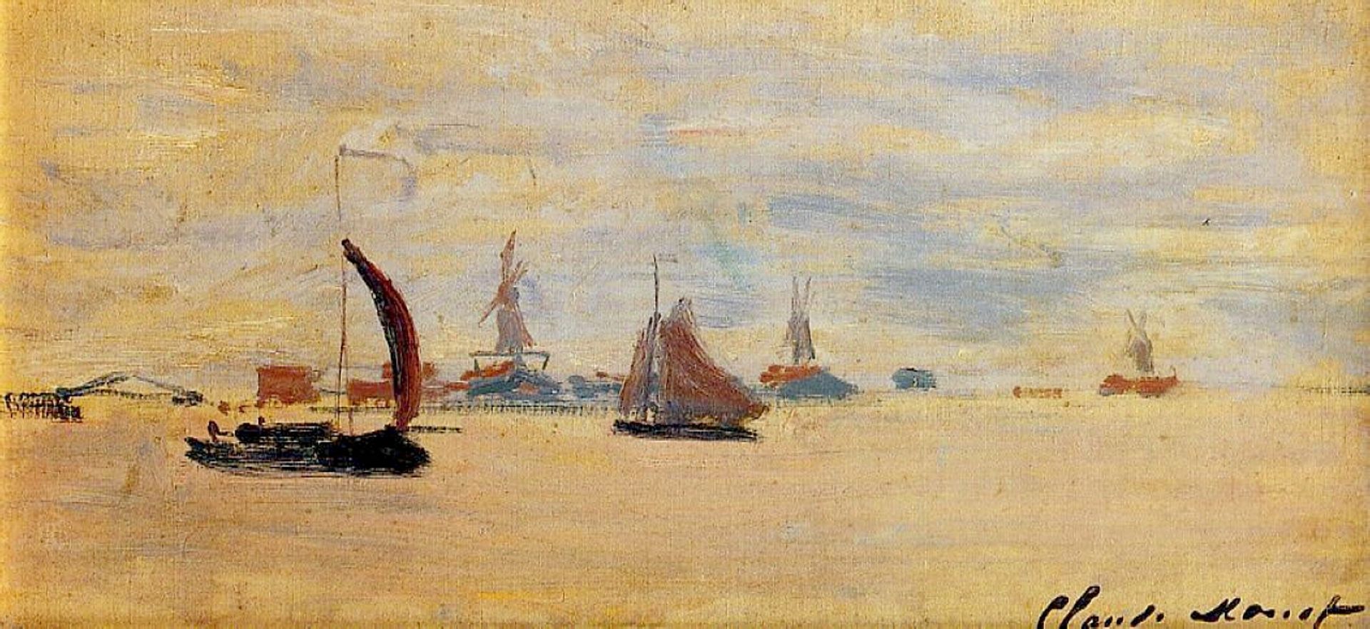 View of the Voorzaan by Claude Monet