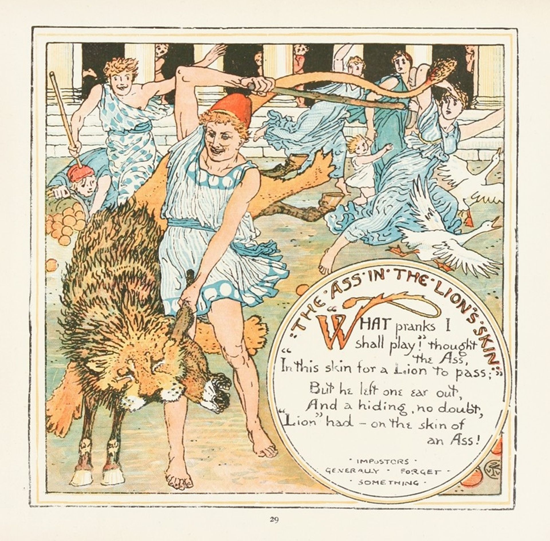 The Ass in the Lion’s Skin by Walter Crane