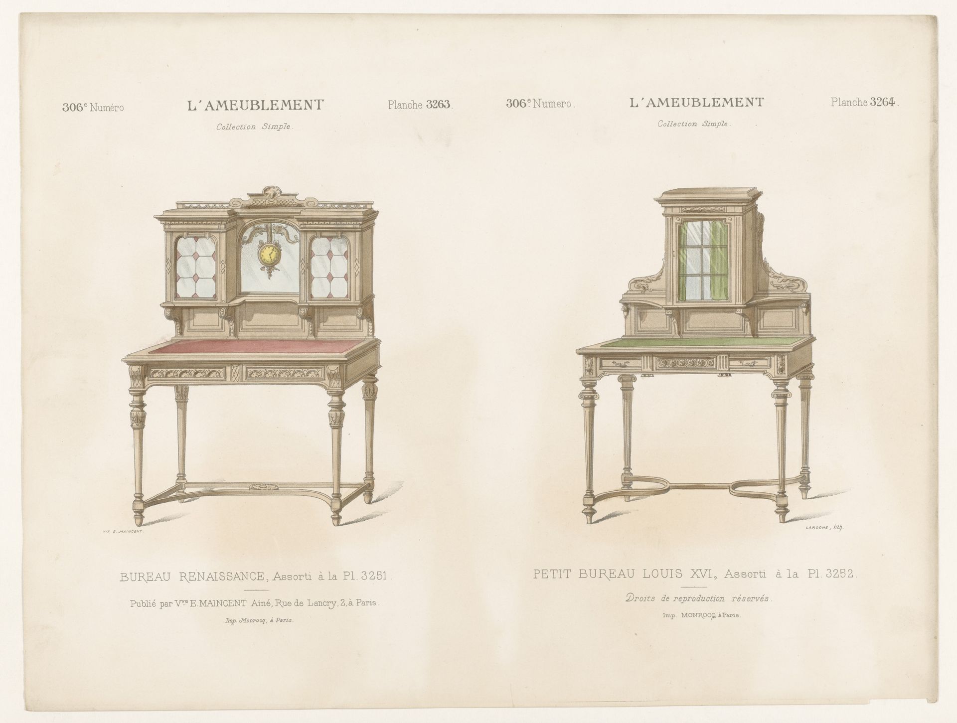 Twee bureaus by Léon Laroche