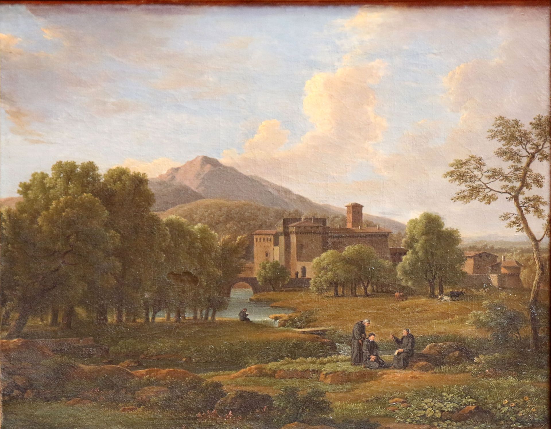 Vue Du Couvent De Grotta Ferrata Et Ses Environs by Jean-Joseph-Xavier Bidauld