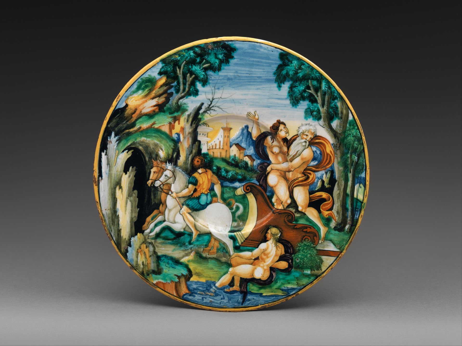 Plate with The Rape of Prosperina by Anonymous