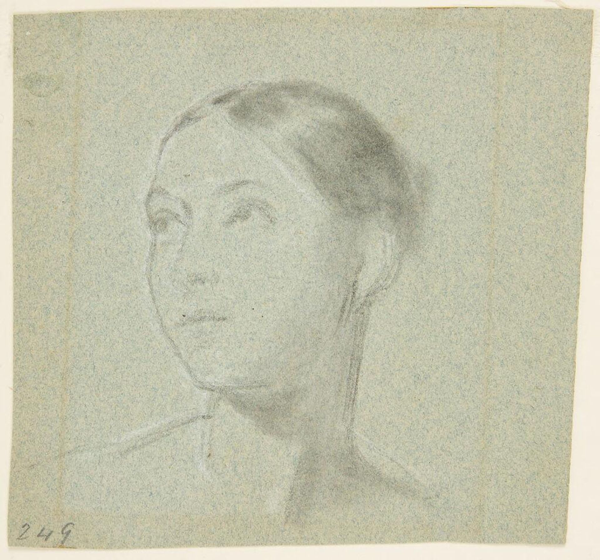 Study of Ann Channing Allston, for "The Valentine;" verso: Female Head by Washington Allston